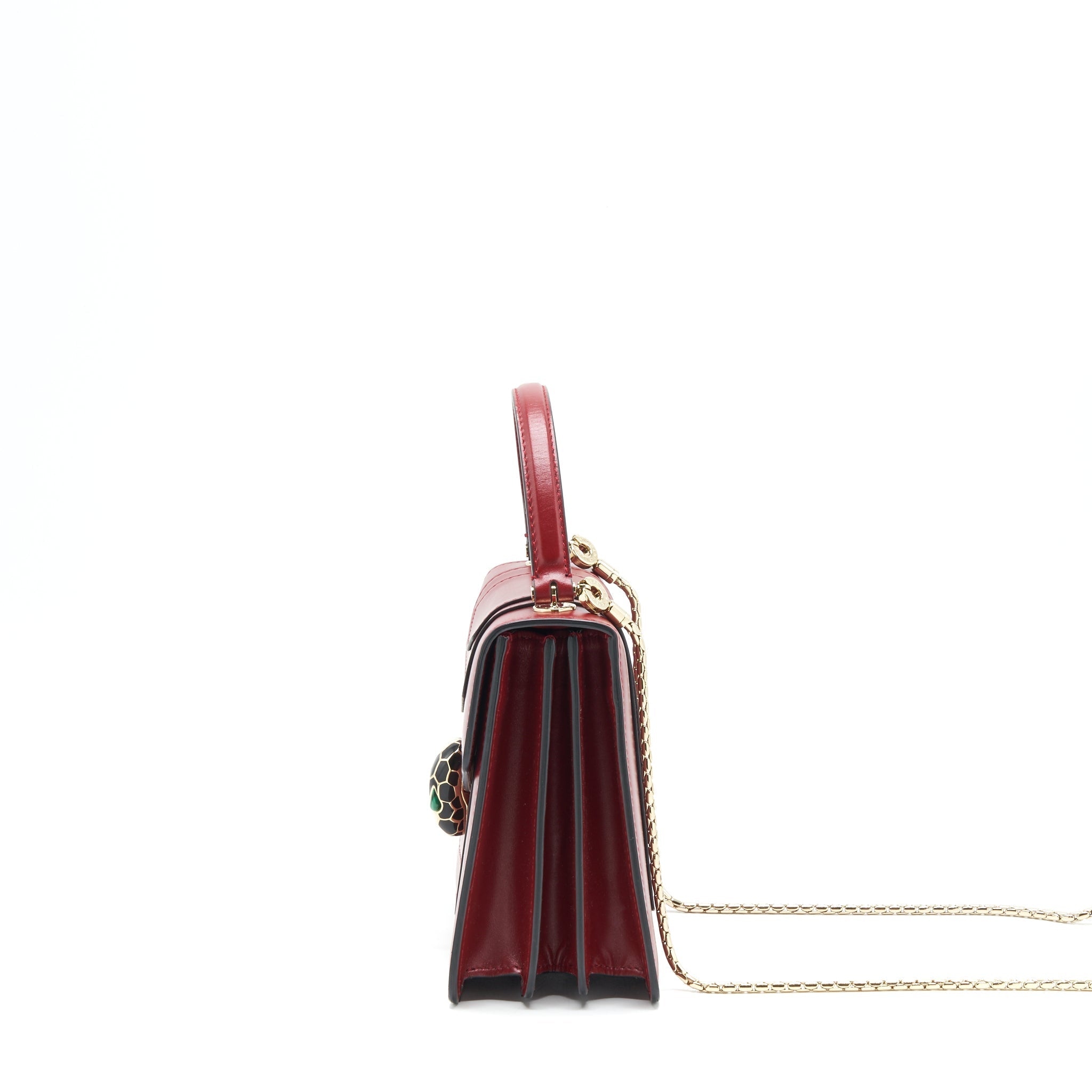 BVLGARI SERPENTI FOREVER TOP HANDLE BAG RED GHW