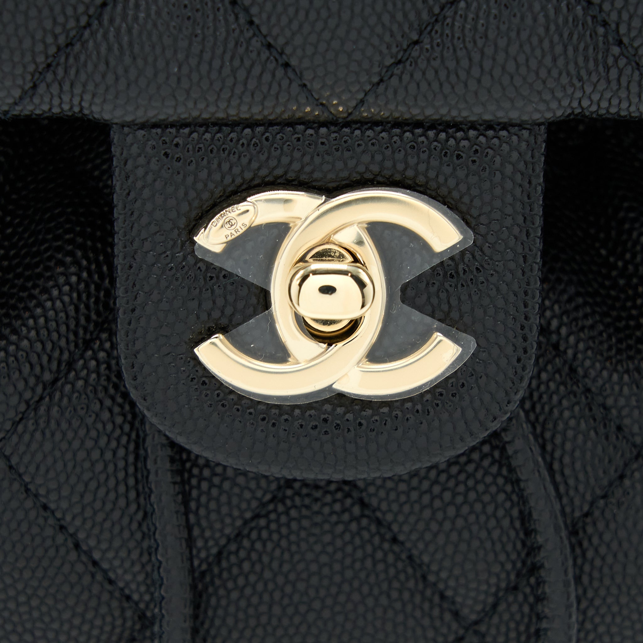 CHANEL 23P MINI FLAP BACKPACK CAVIAR BLACK LGHW (MICROCHIP)