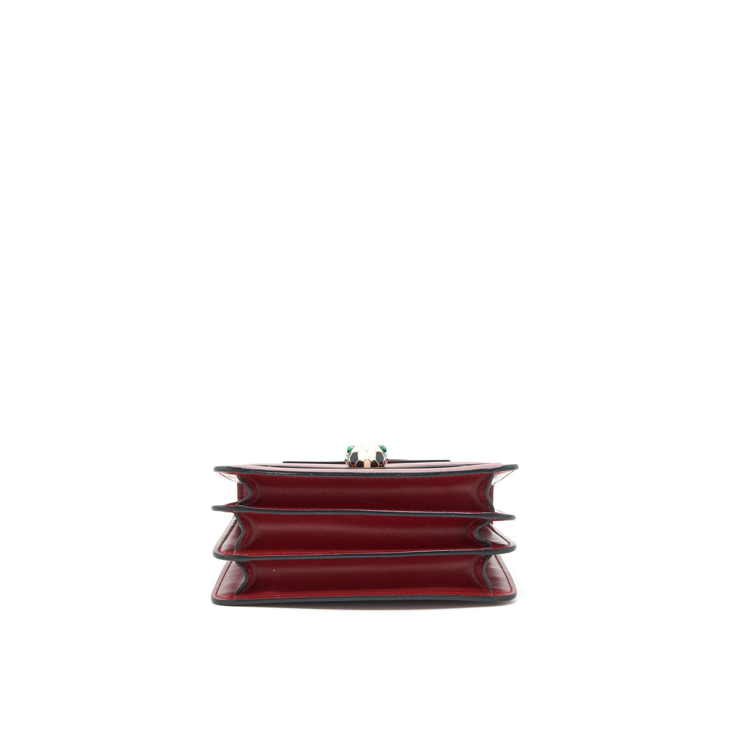 BVLGARI SERPENTI FOREVER TOP HANDLE BAG RED GHW