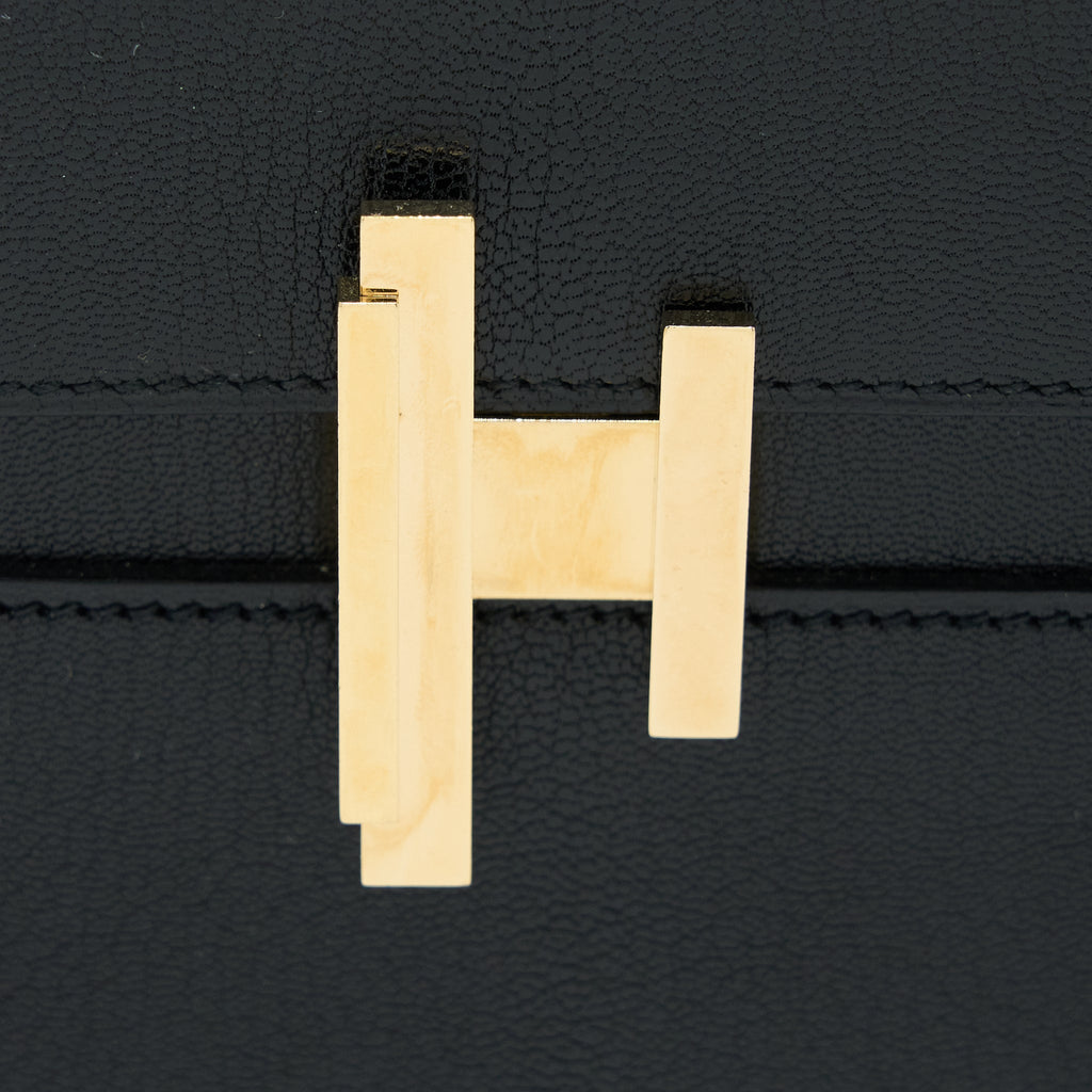 HERMES CINHETIC BAG CHEVRE CHAMKILA BLACK GHW