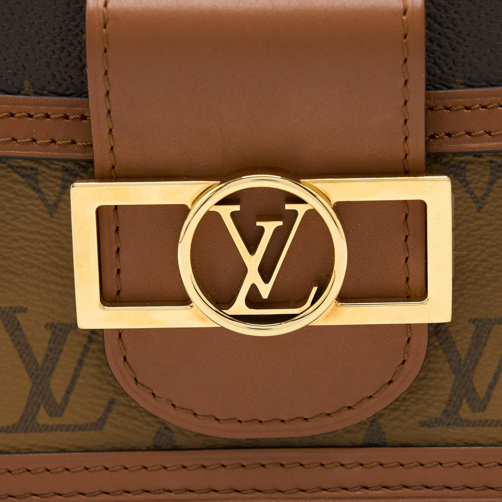 LOUIS VUITTON MINI DAUPHINE MONOGRAM REVERSE CANVAS GHW