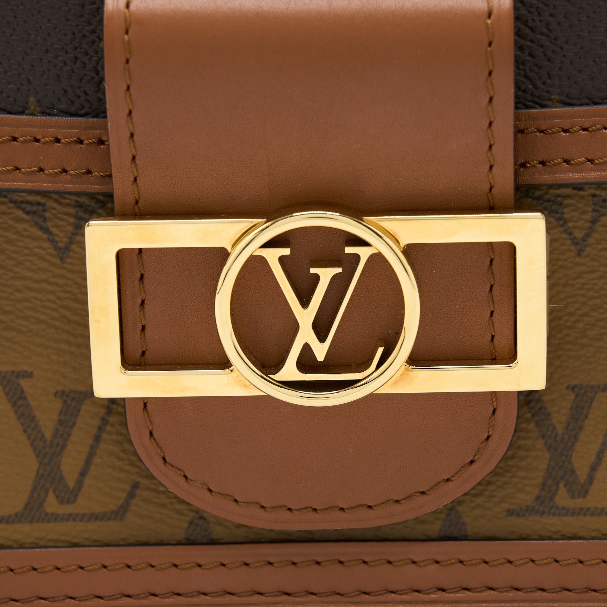 LOUIS VUITTON MINI DAUPHINE MONOGRAM REVERSE CANVAS GHW