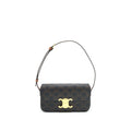 CELINE TRIOMPHE SHOULDER BAG IN TRIOMPHE CANVAS AND CALFSKIN