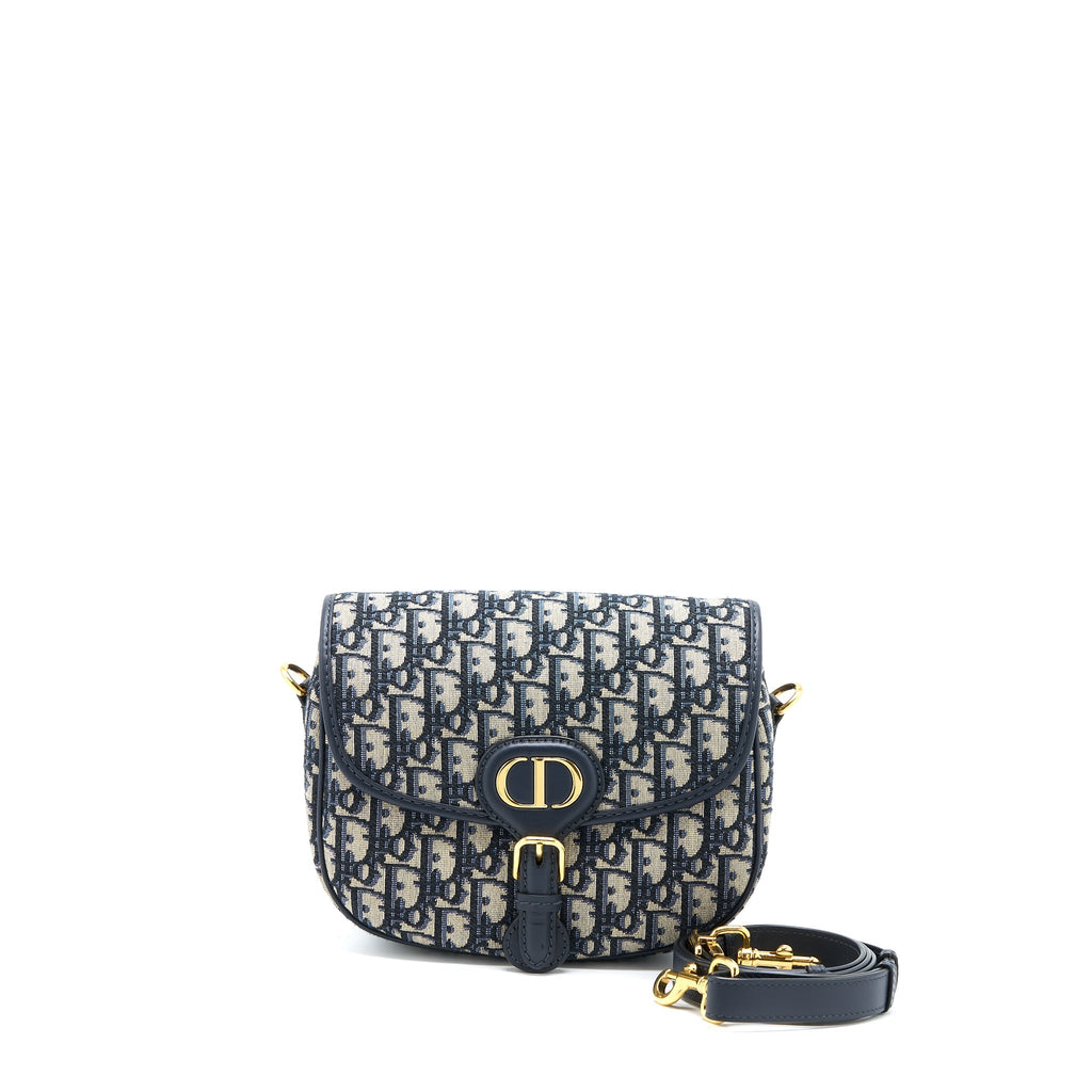 DIOR MEDIUM BOBBY BAG BLUE DIOR OBLIQUE JACQUARD GHW