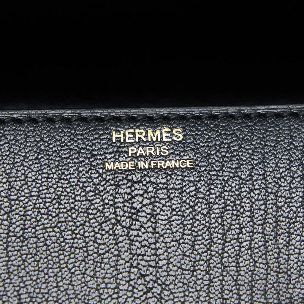 HERMES CINHETIC BAG CHEVRE CHAMKILA BLACK GHW
