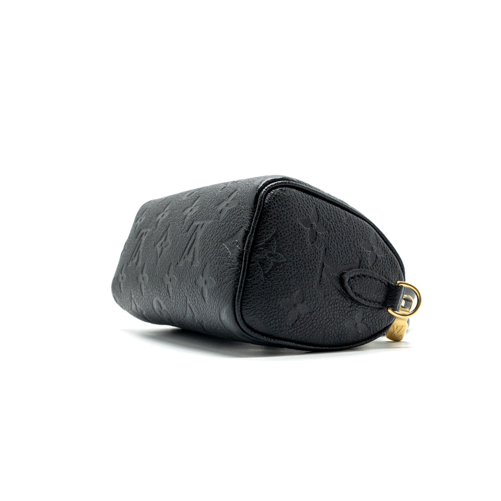 LOUIS VUITTON NANO SPEEDY MONOGRAM EMPREINTE BLACK GHW(NEW VERSION)