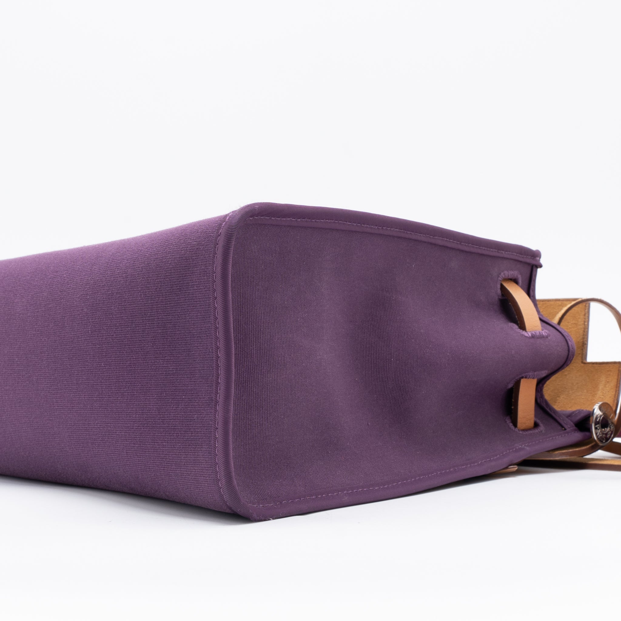 HERMES HERBAG ZIP 31 BAG CANVAS/HUNTER CASSIS PURPLE SHW