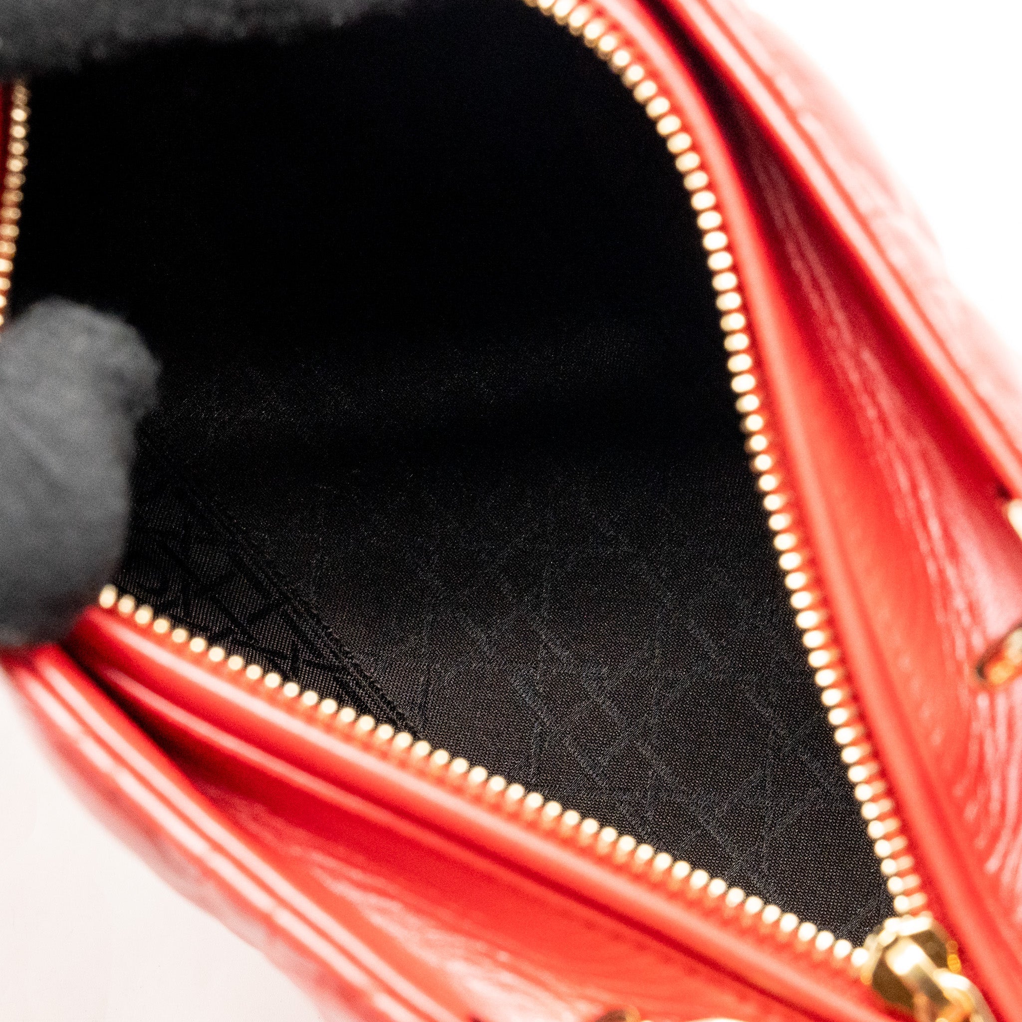DIOR MEDIUM LADY DIOR LAMBSKIN RED LGHW