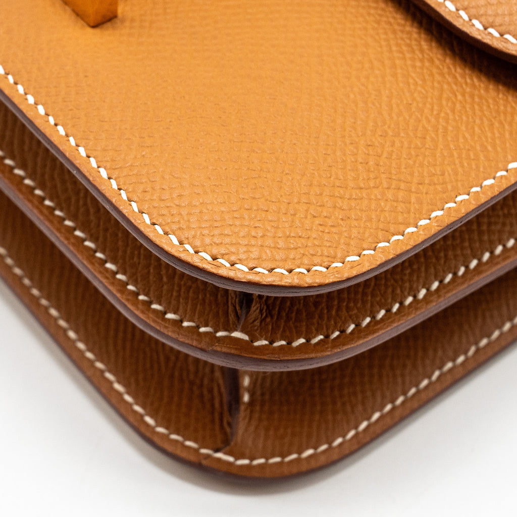 HERMES MINI CONSTANCE EPSOM GOLD RGHW