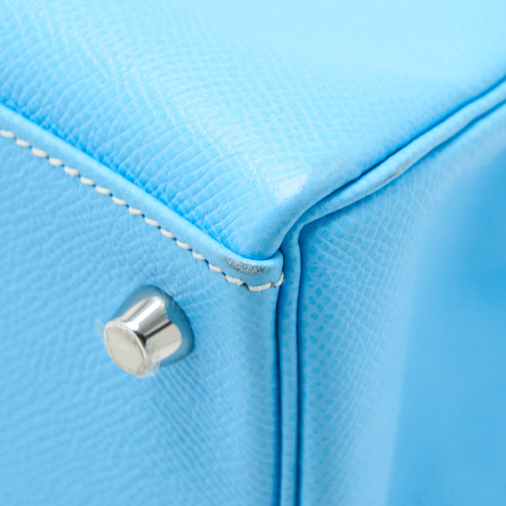 HERMES KELLY 35 EPSOM 7N BLUE CELESTE SHW