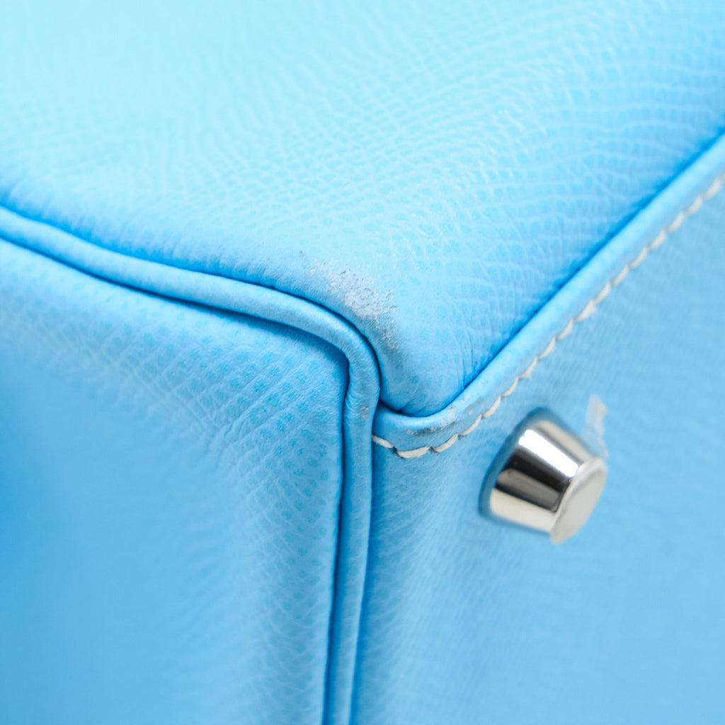 HERMES KELLY 35 EPSOM 7N BLUE CELESTE SHW
