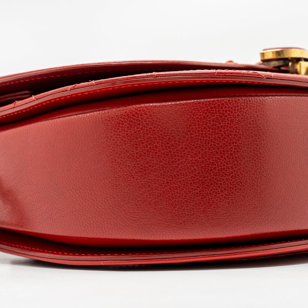 CHANEL MEDIUM COCO CURVE FLAP BAG CALFSKIN RED GHW