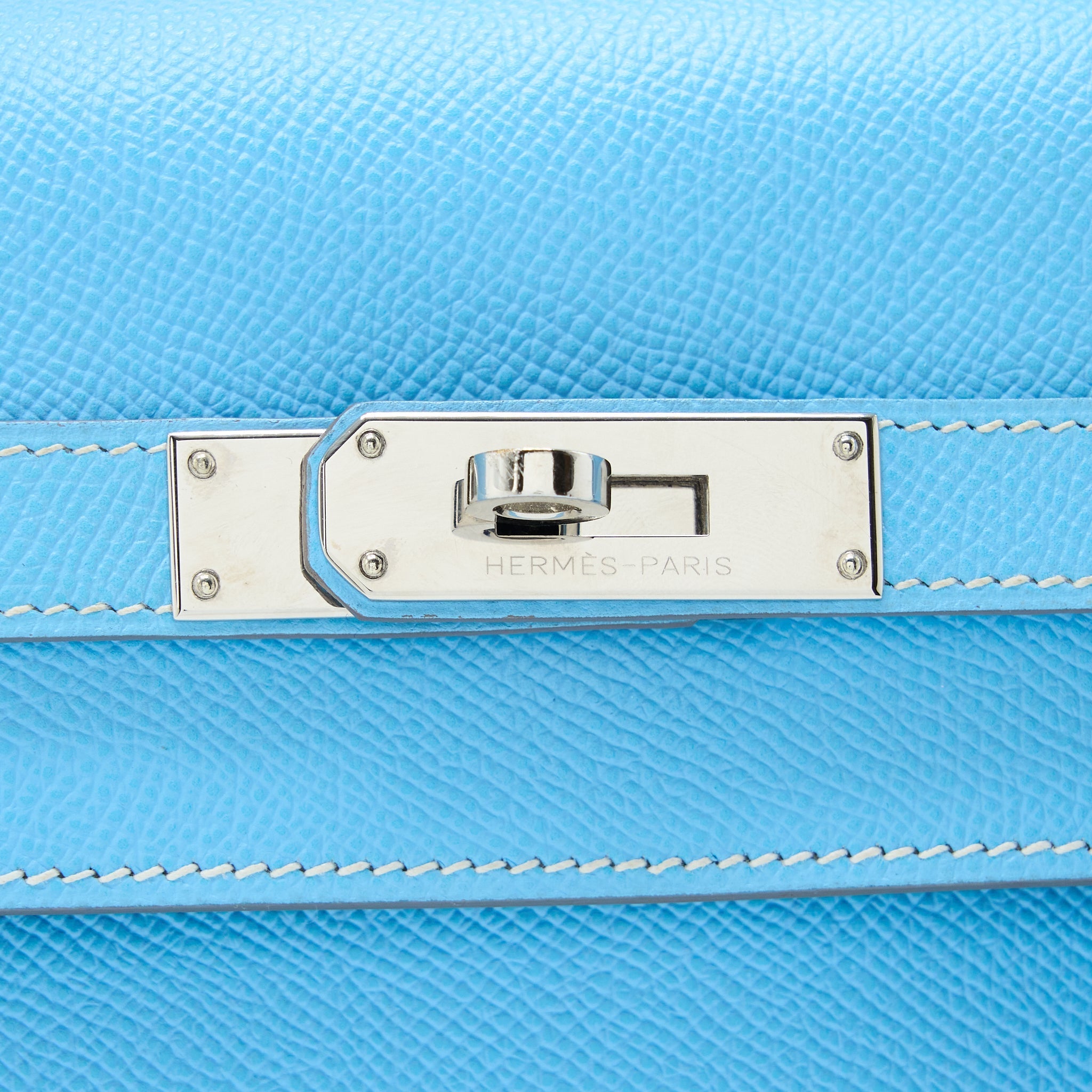 HERMES KELLY 35 EPSOM 7N BLUE CELESTE SHW