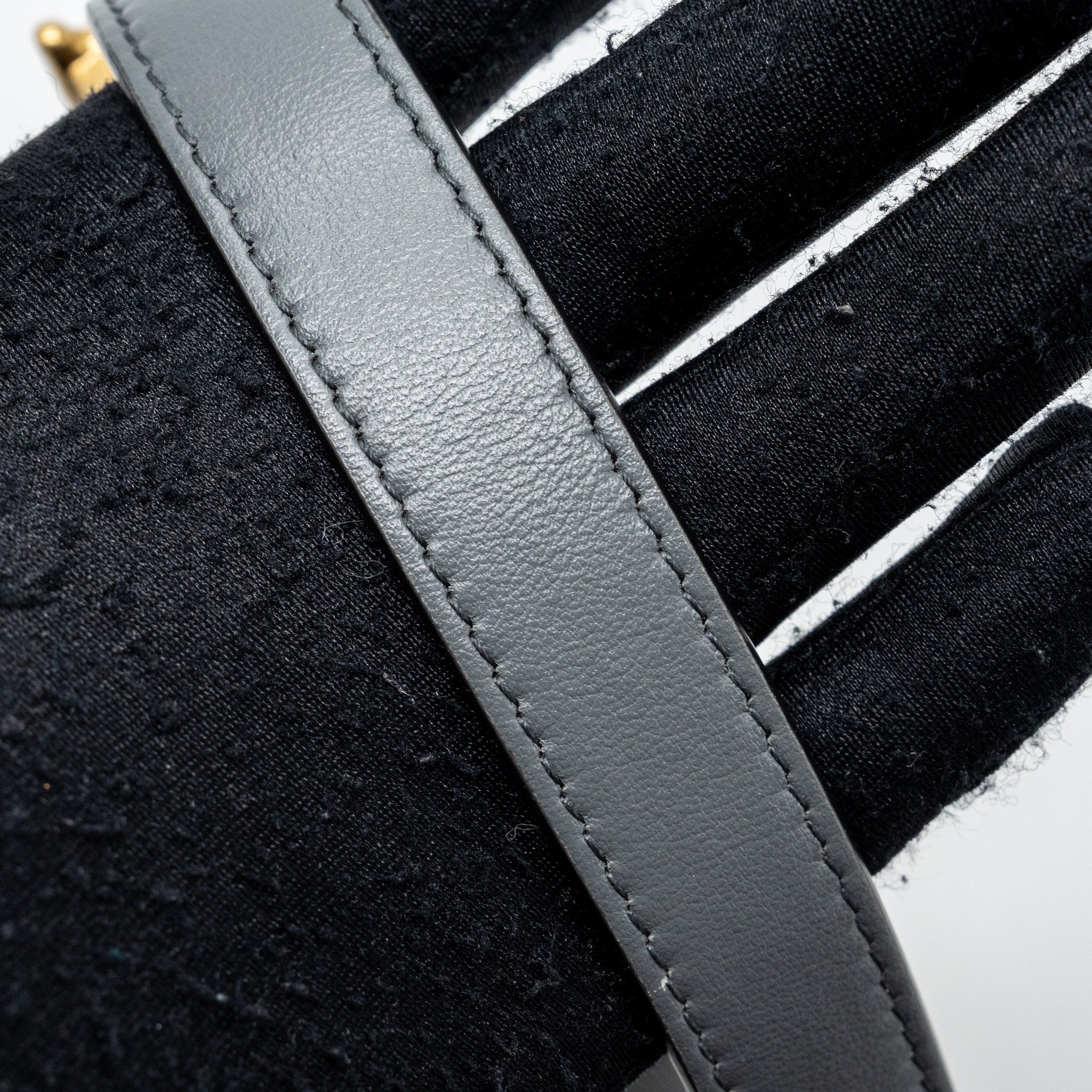 DIOR SADDLE BAG TOILE DE JOUY CANVAS / LEATHER GREY GHW