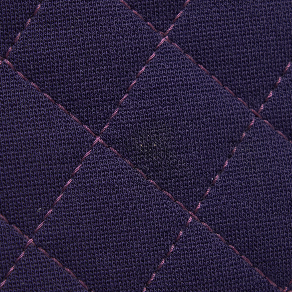 CHANEL 2.55 REISSUE 226 DOUBLE FLAP BAG FABRIC PURPLE RUTHENIUM SLIVER HARDWARE