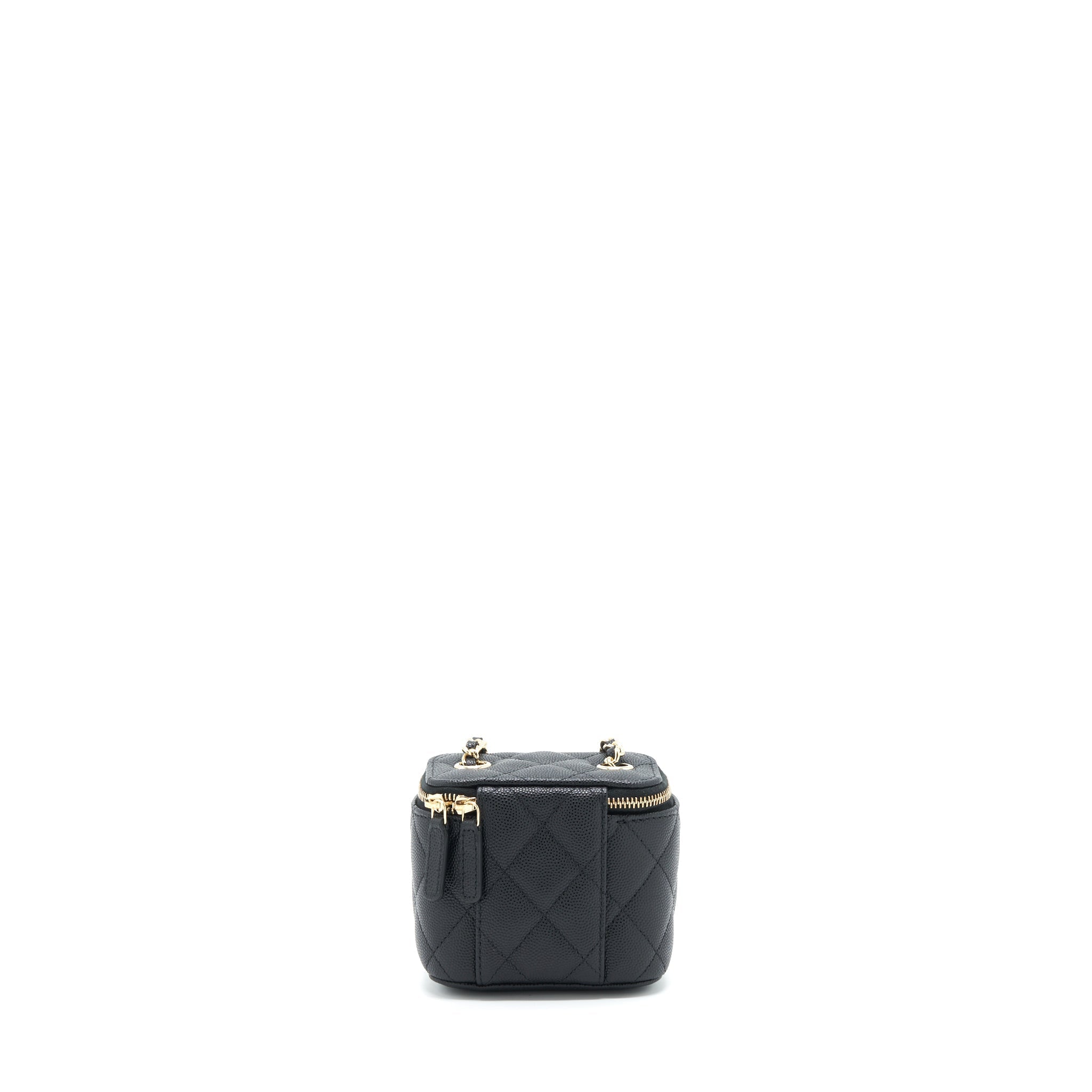 CHANEL MINI VANITY WITH CHAIN CAVIAR BLACK LGHW
