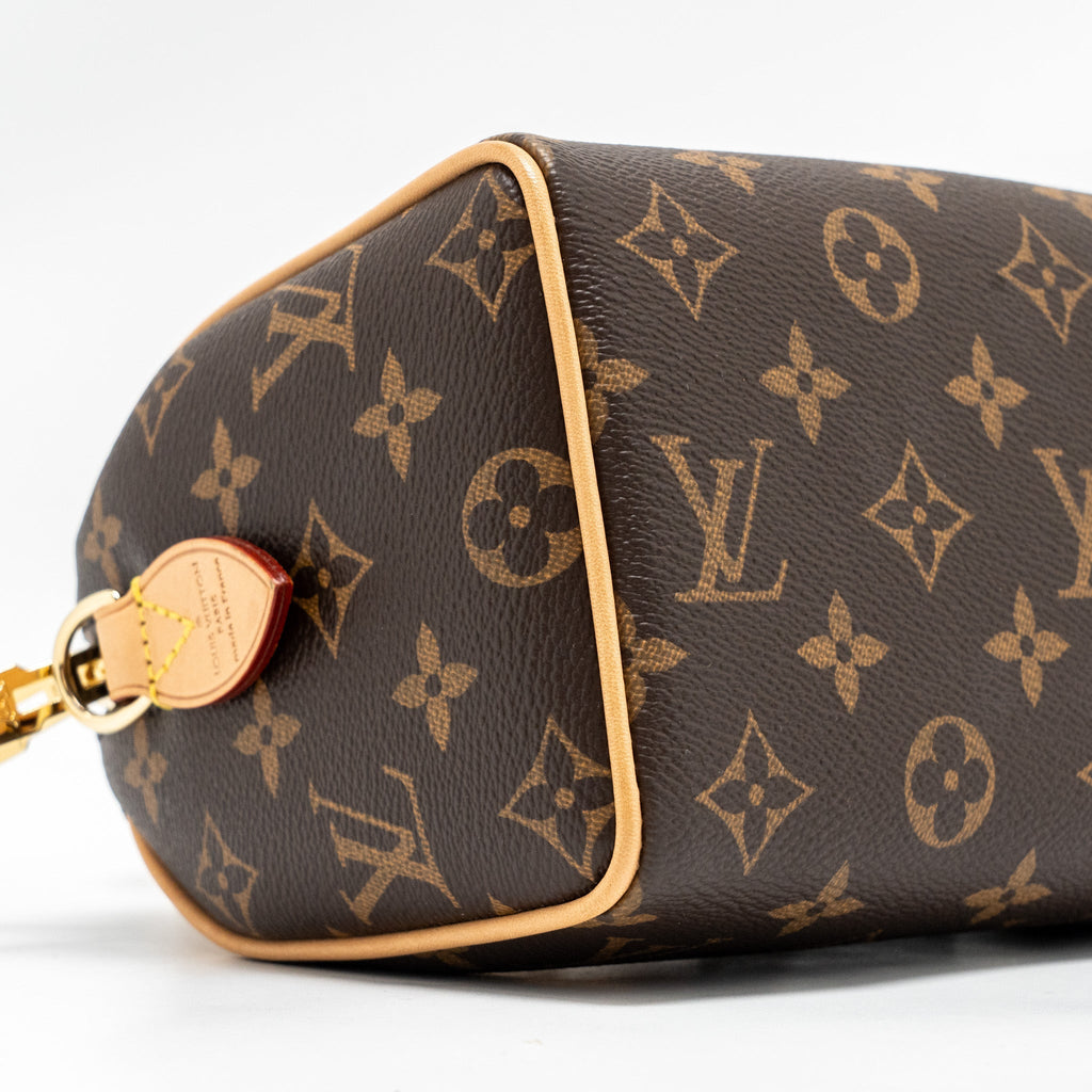 LOUIS VUITTON SPEEDY BANDOULIERE 20 MONOGRAM  CANVAS BLACK STRAP GHW