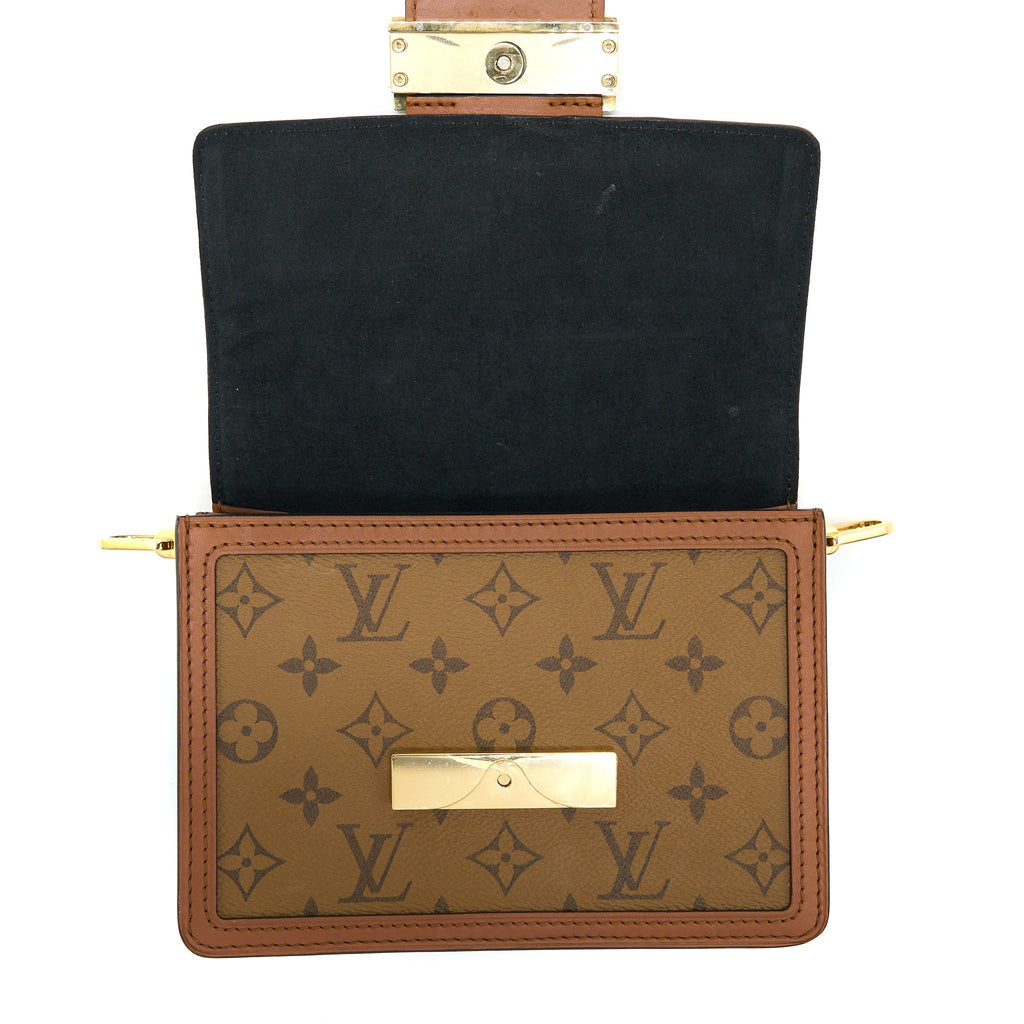LOUIS VUITTON MINI DAUPHINE MONOGRAM REVERSE CANVAS GHW