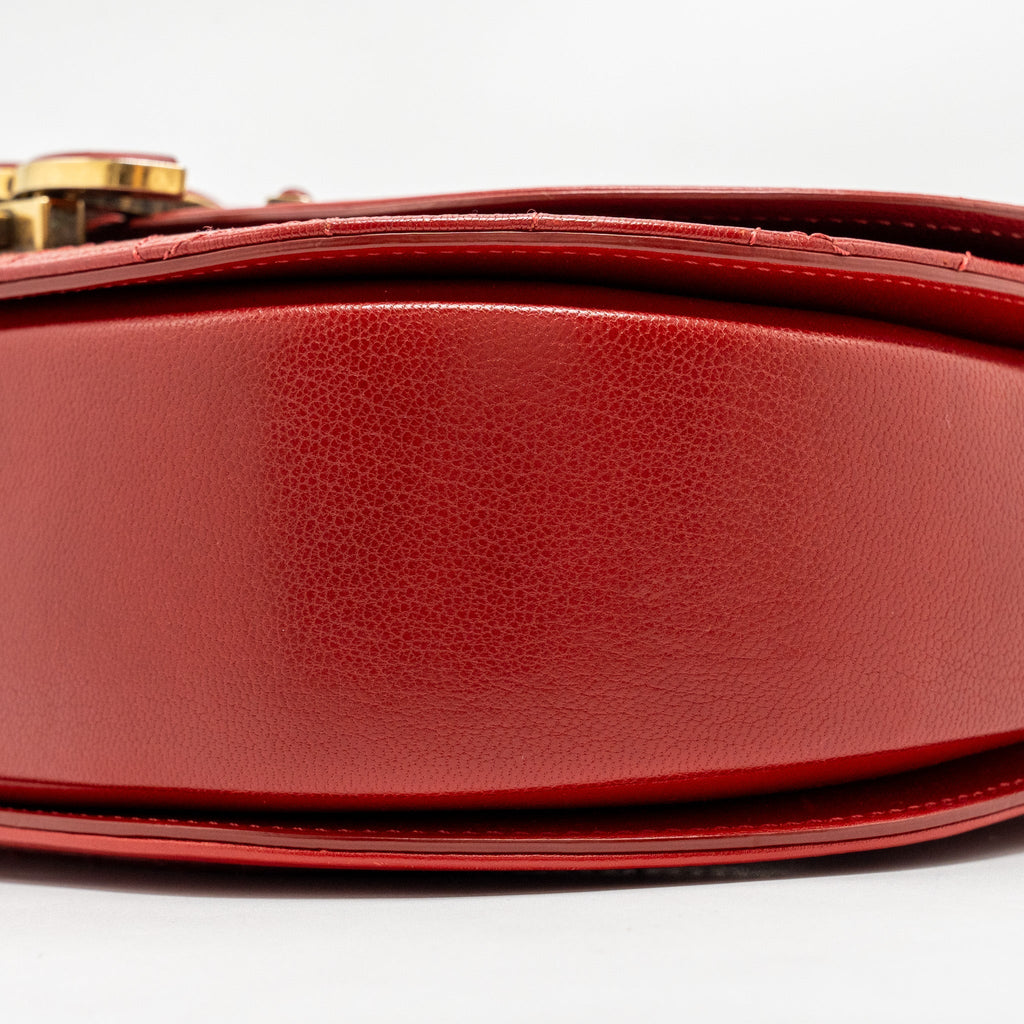CHANEL MEDIUM COCO CURVE FLAP BAG CALFSKIN RED GHW