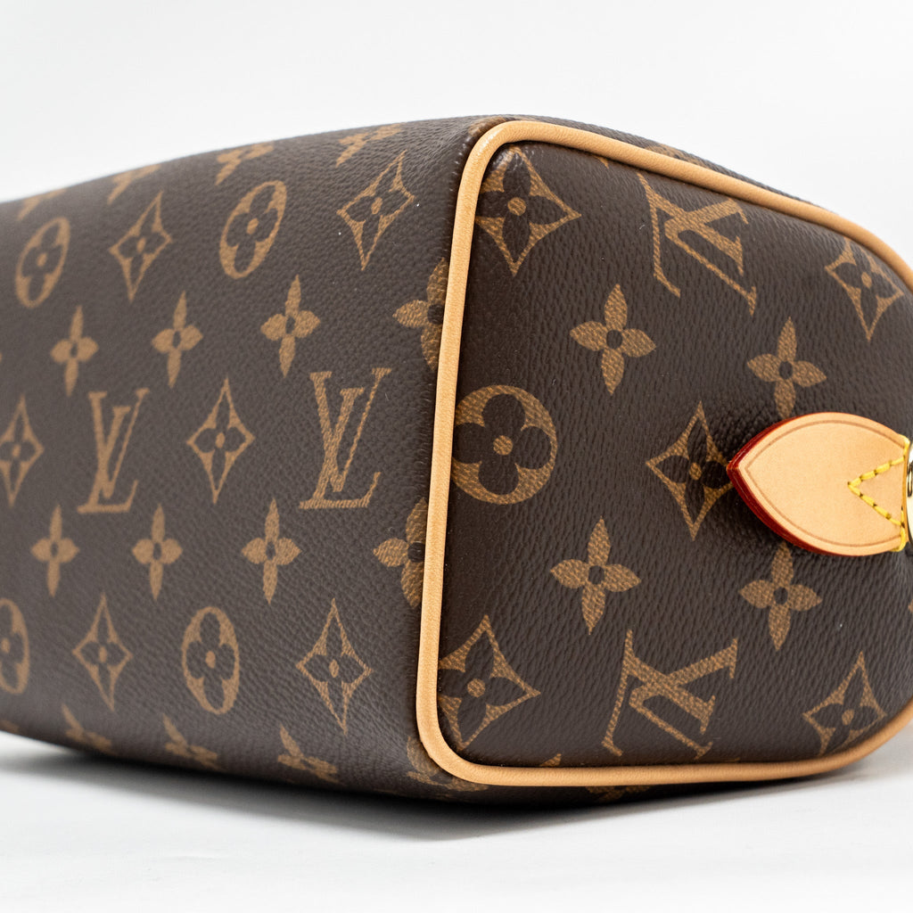 LOUIS VUITTON SPEEDY BANDOULIERE 20 MONOGRAM  CANVAS BLACK STRAP GHW