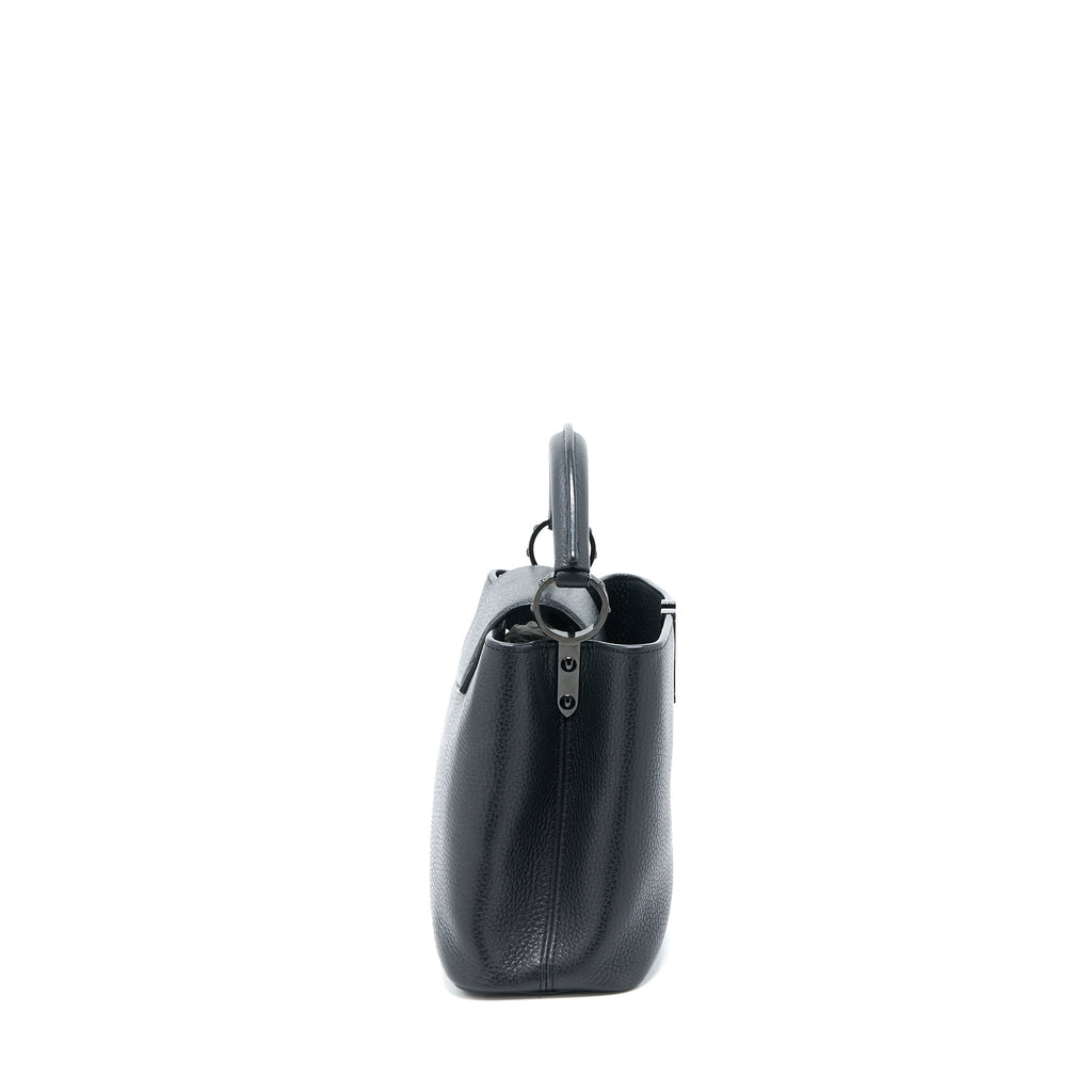 LOUIS VUITTON CAPUCINES BB TAURILLON SO BLACK WITH BLACK HARDWARE