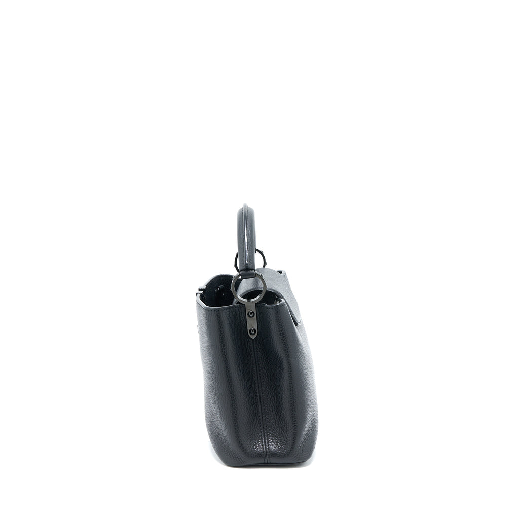 LOUIS VUITTON CAPUCINES BB TAURILLON SO BLACK WITH BLACK HARDWARE