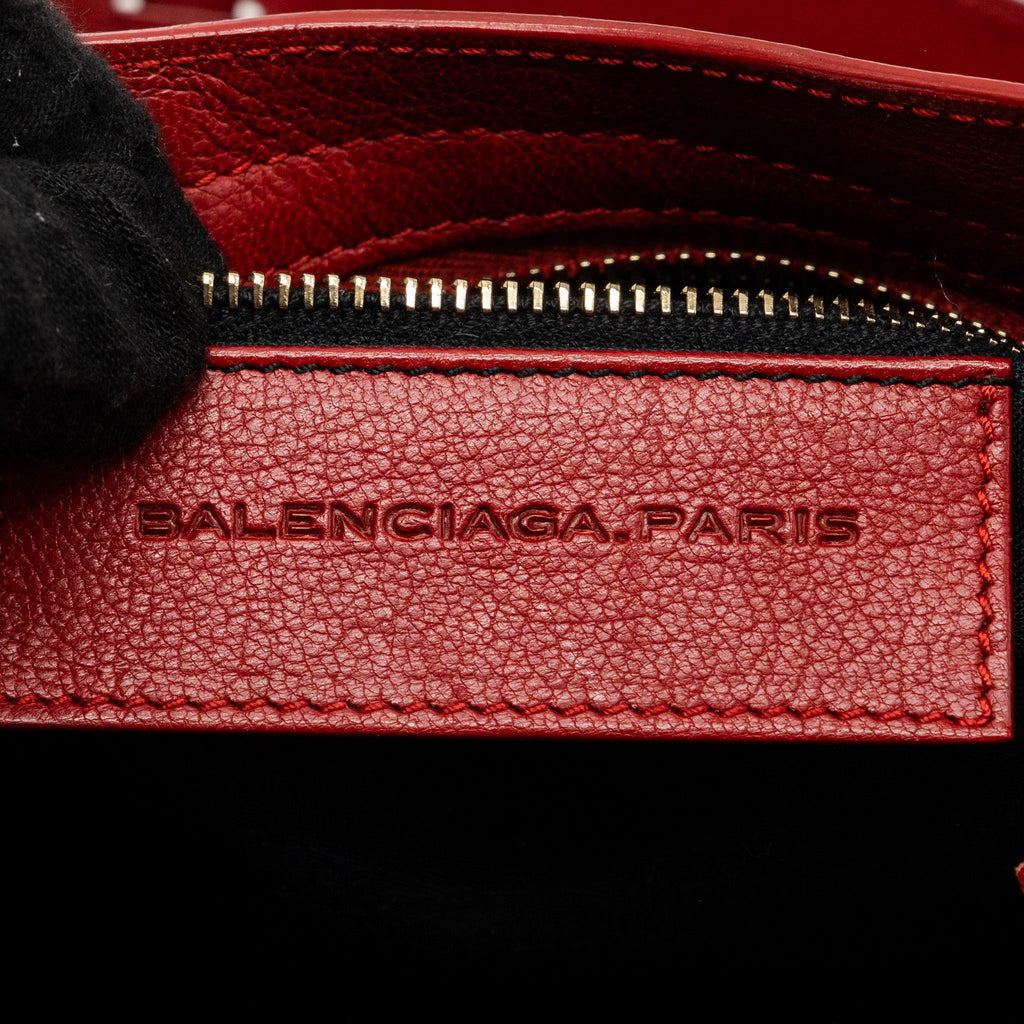 BALENCIAGA CITY BAG LEATHER RED LGHW