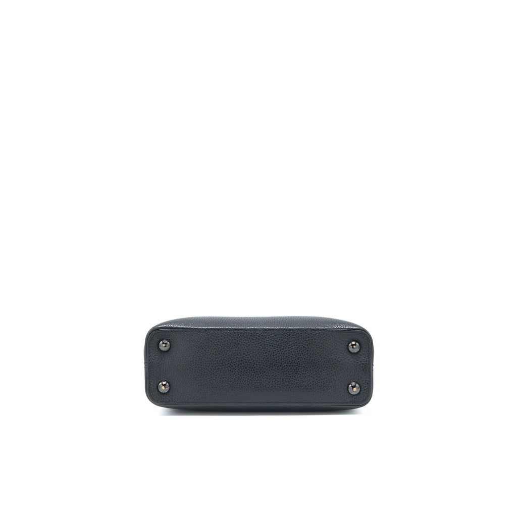 LOUIS VUITTON CAPUCINES BB TAURILLON SO BLACK WITH BLACK HARDWARE