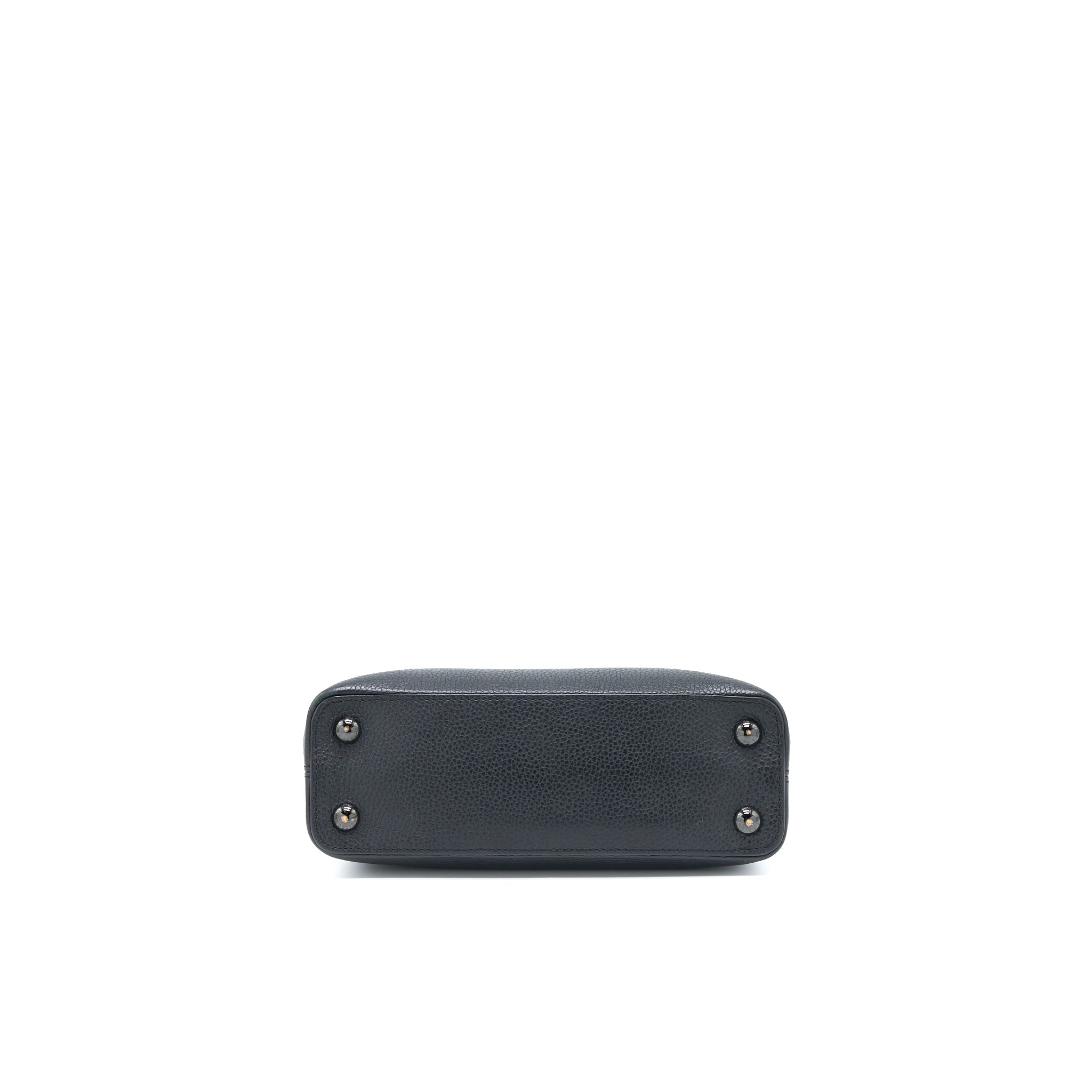 LOUIS VUITTON CAPUCINES BB TAURILLON SO BLACK WITH BLACK HARDWARE