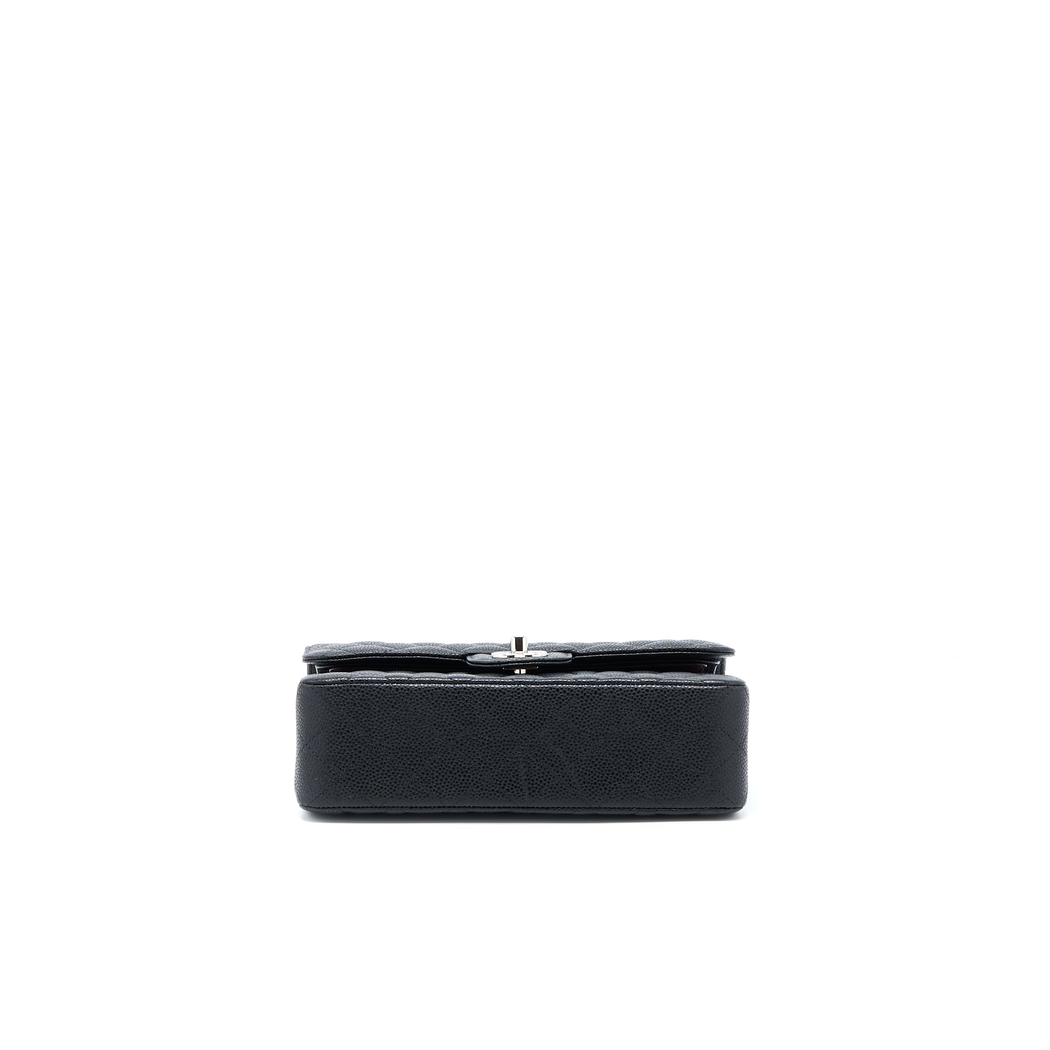 CHANEL SMALL CLASSIC FLAP BAG CAVIAR BLACK SHW(MICROCHIP)