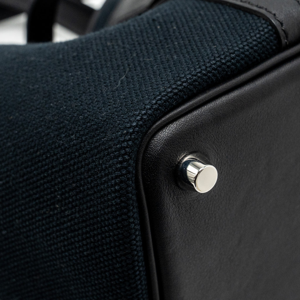 HERMES CARGO PICOTIN 18 LOCK BAG CANVAS / SWIFT BLACK SHW