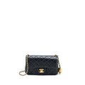 CHANEL PEARL CRUSH MINI RECTANGULAR FLAP BAG LAMBSKIN BLACK GHW