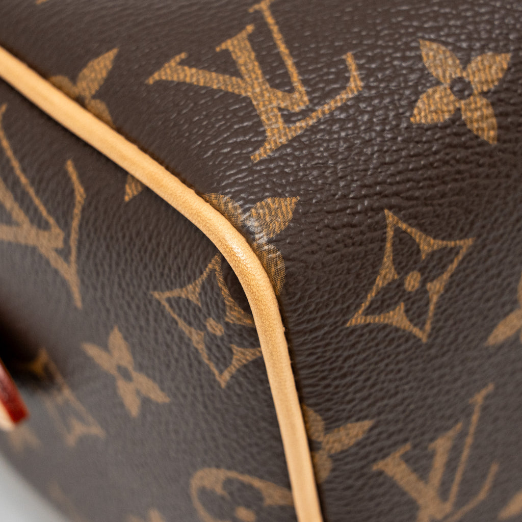 LOUIS VUITTON SPEEDY BANDOULIERE 20 MONOGRAM  CANVAS BLACK STRAP GHW