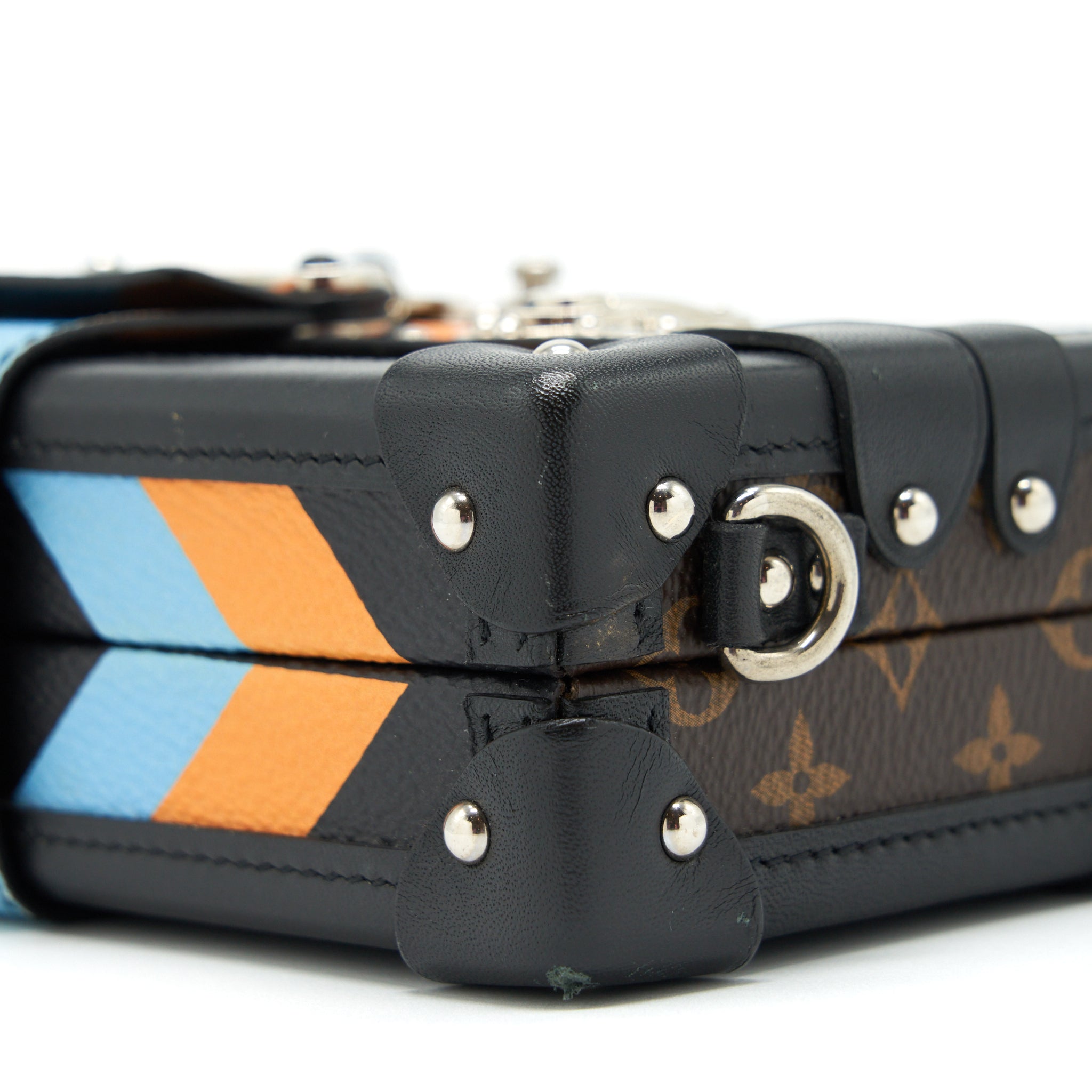 LOUIS VUITTON PETIT MALLE LIMITED EDITION MONOGRAM CANVAS / BLACK / BLUE / YELLOW