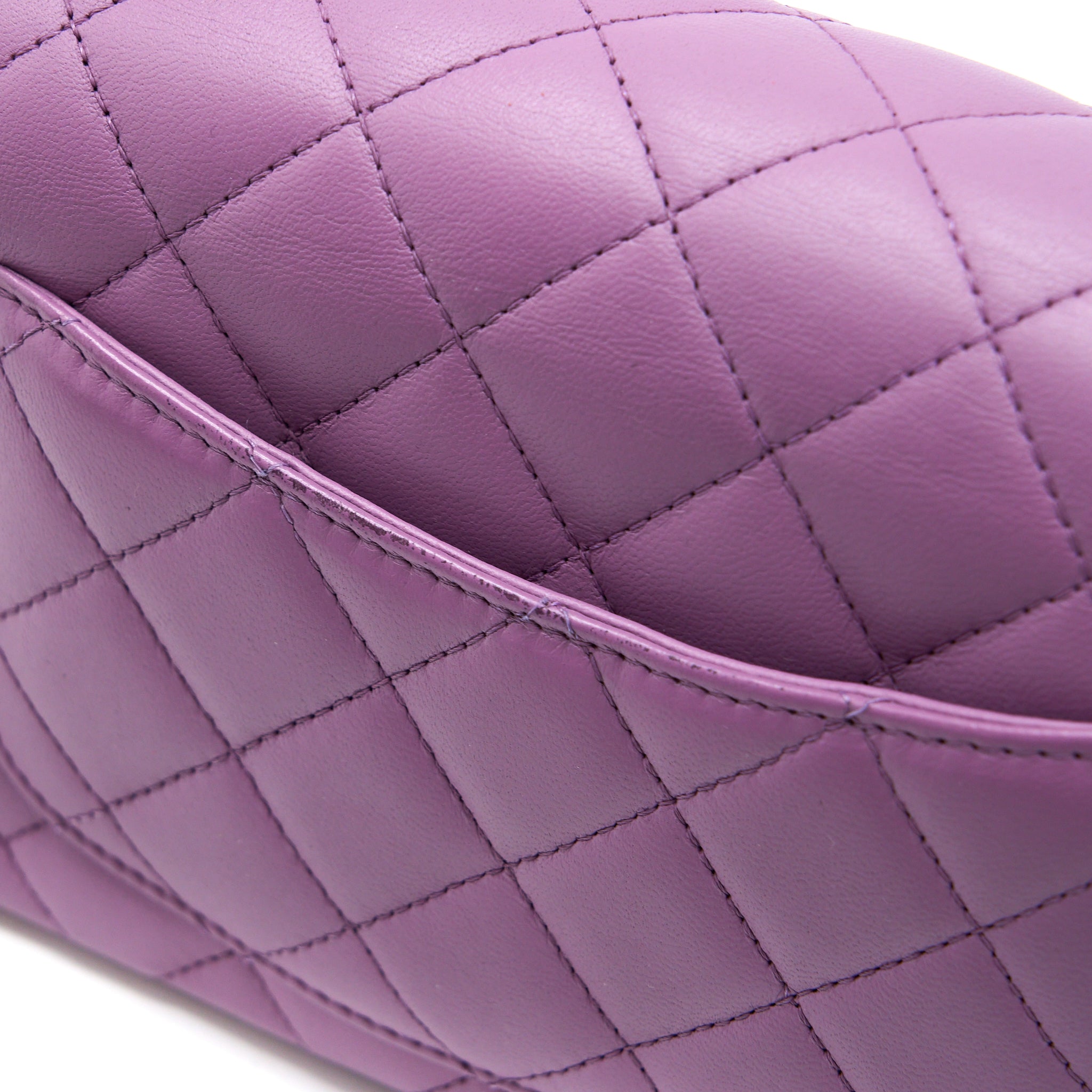 CHANEL MINI RECTANGULAR FLAP BAG LAMBSKIN PURPLE SHW