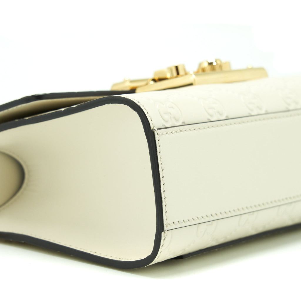 GUCCI SMALL PADLOCK WHITE GHW