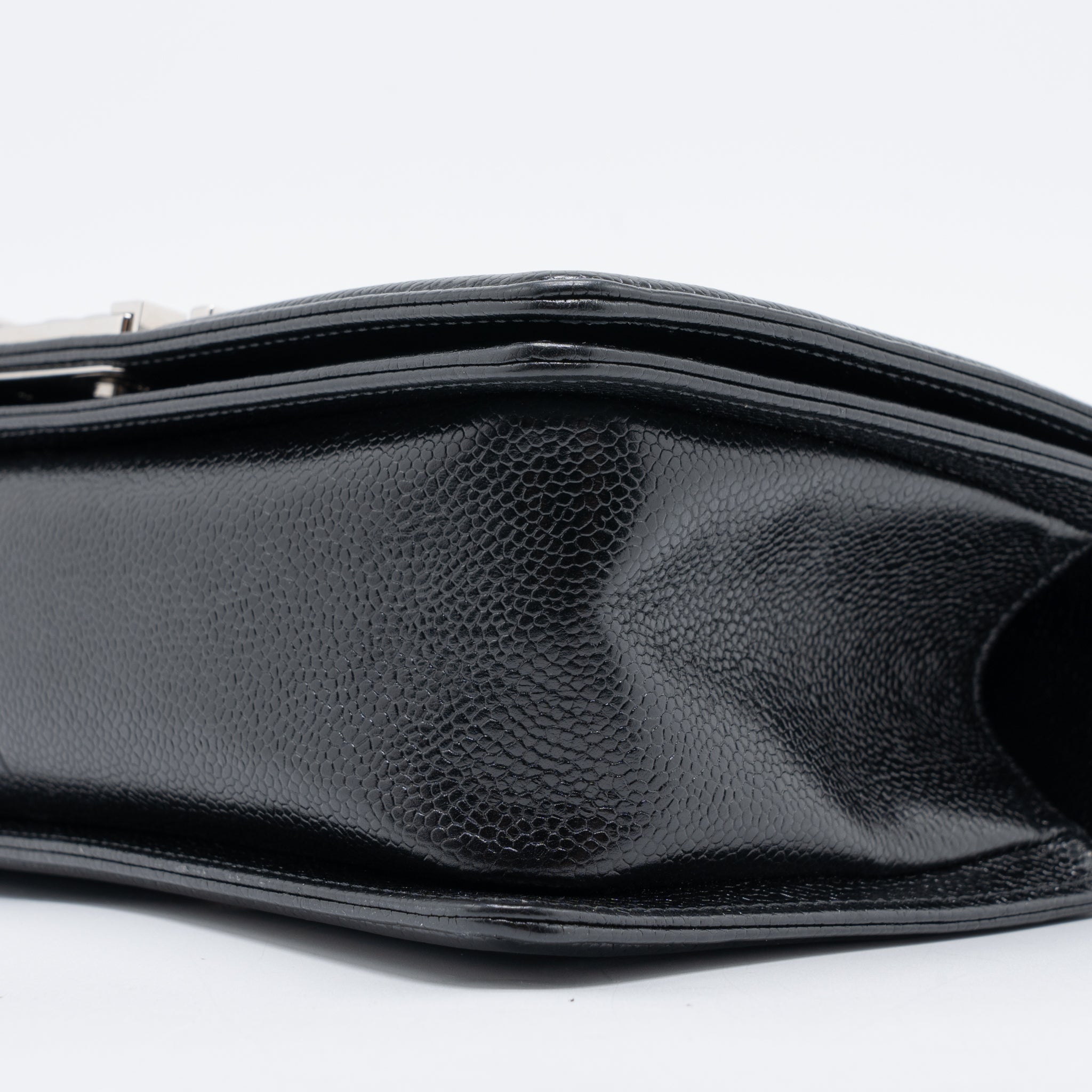 CHANEL MEDIUM BOY BAG CHEVRON CAVIAR BLACK SHW
