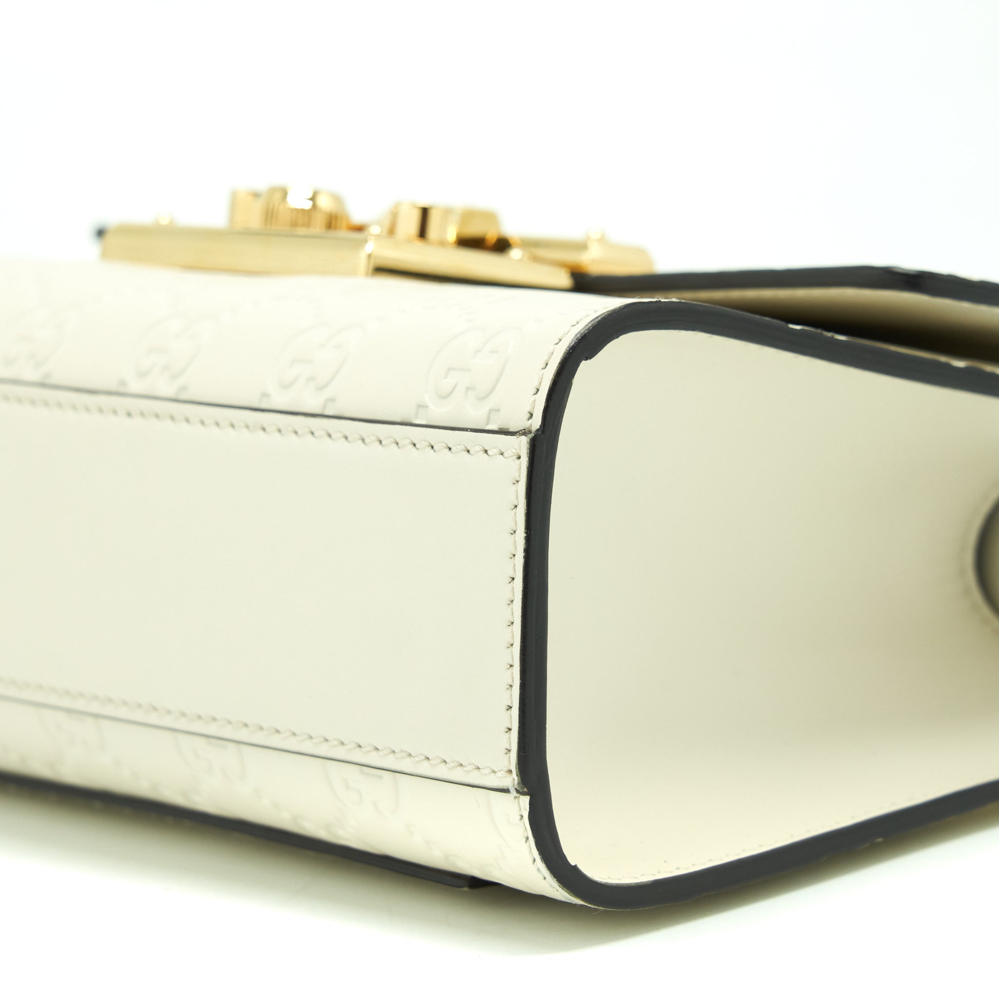 GUCCI SMALL PADLOCK WHITE GHW