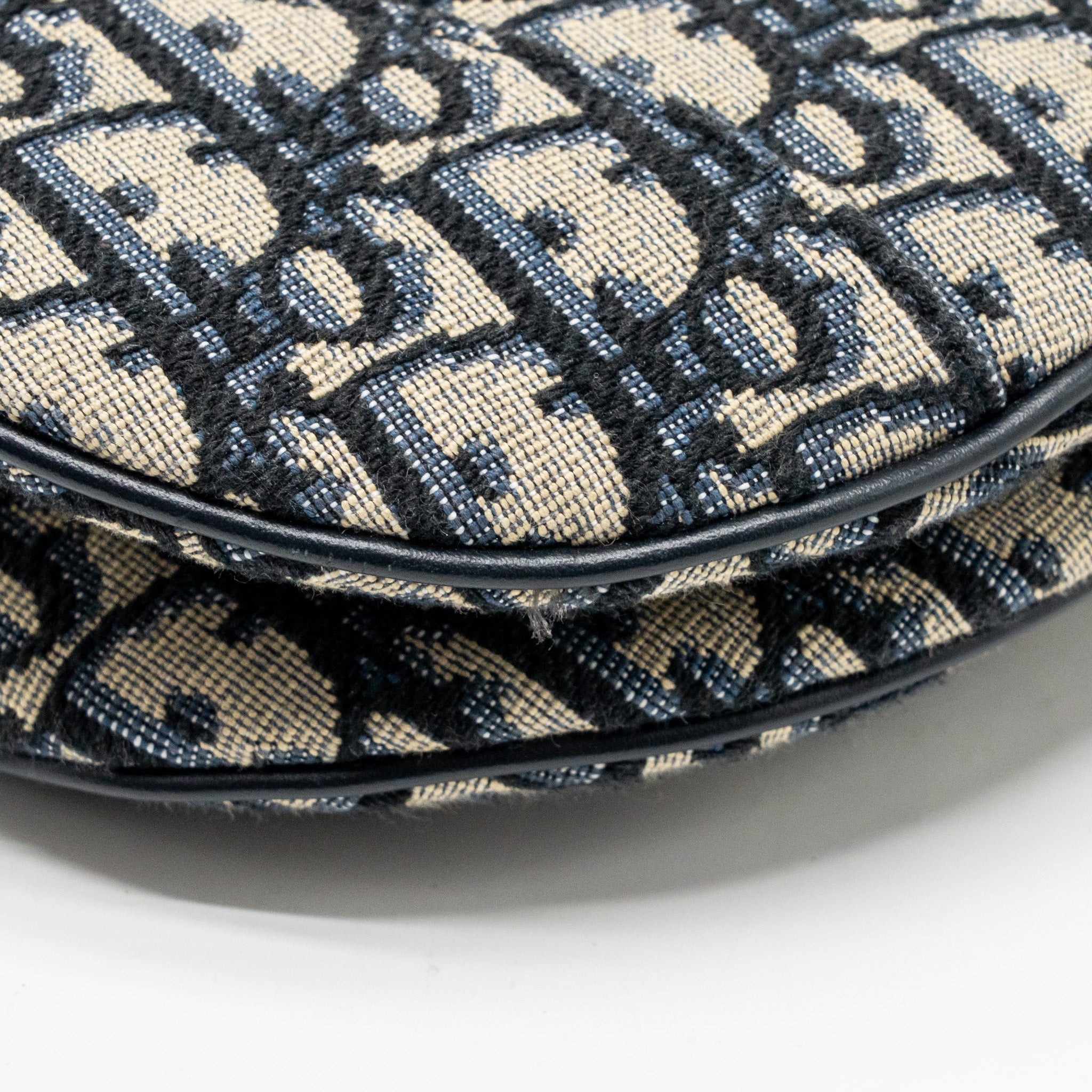 DIOR MEDIUM SADDLE BAG BLUE OBLIQUE CANVAS GHW