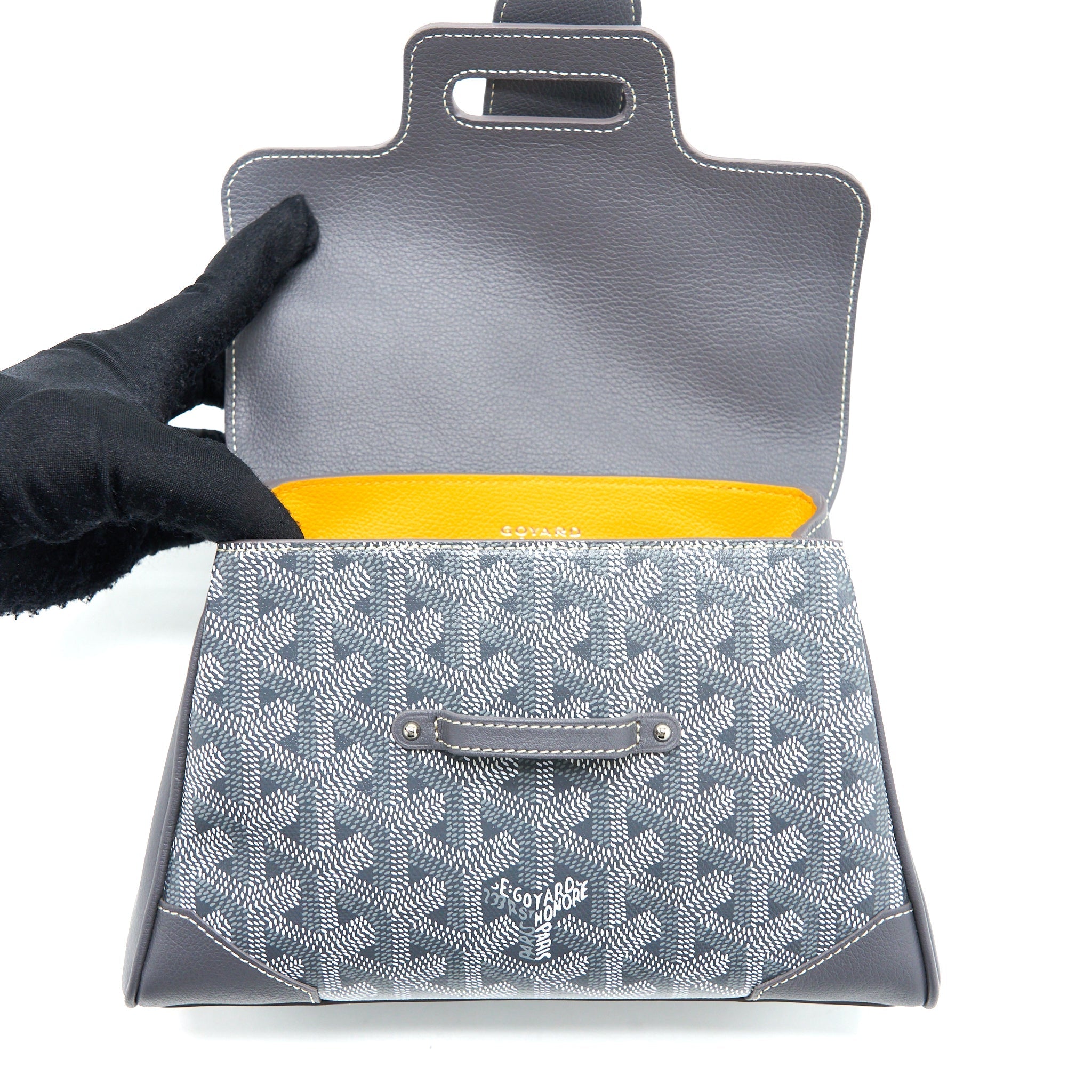 GOYARD MINI SAIGON GOYARDINE CANVAS GREY SHW