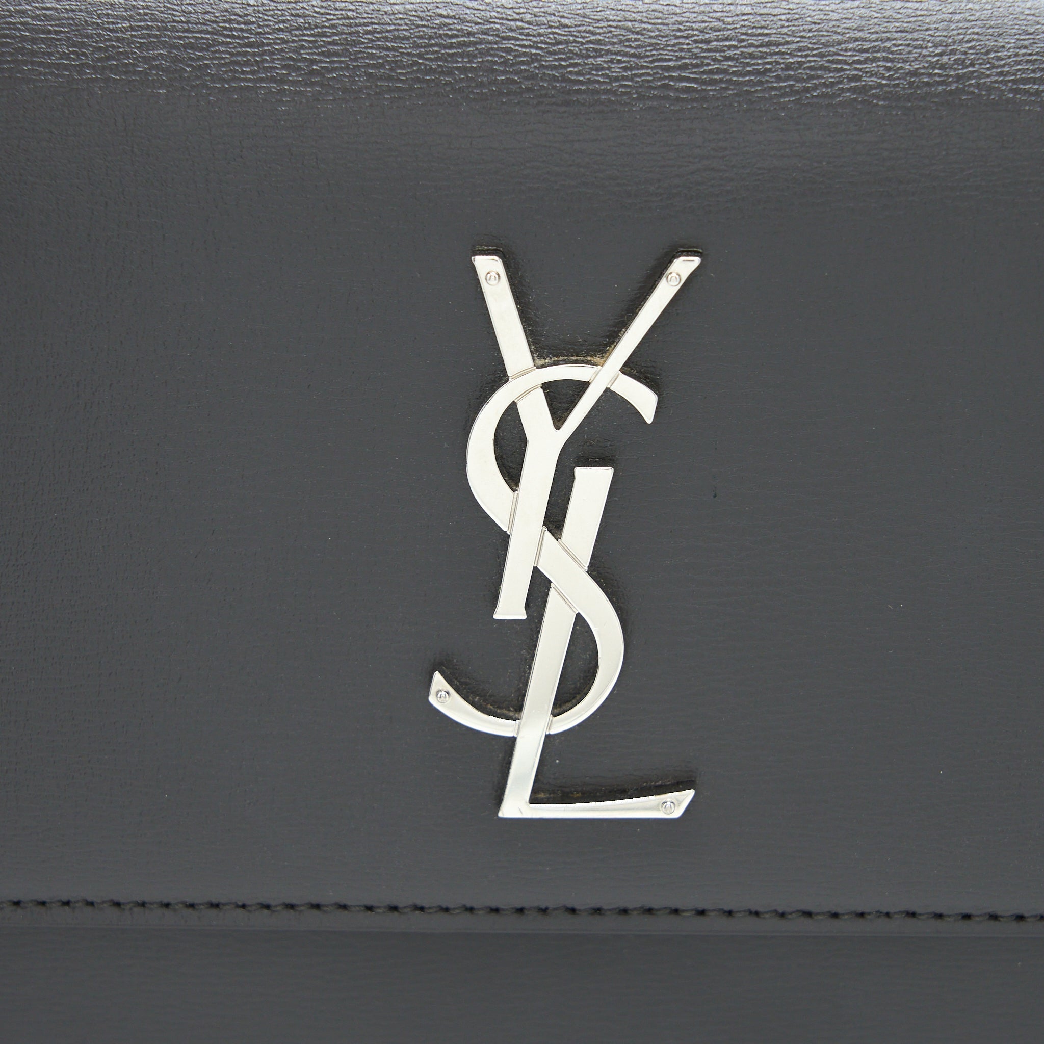 SAINT LAURENT SUNSET CHAIN BAG CALFSKIN DARK GREY SHW