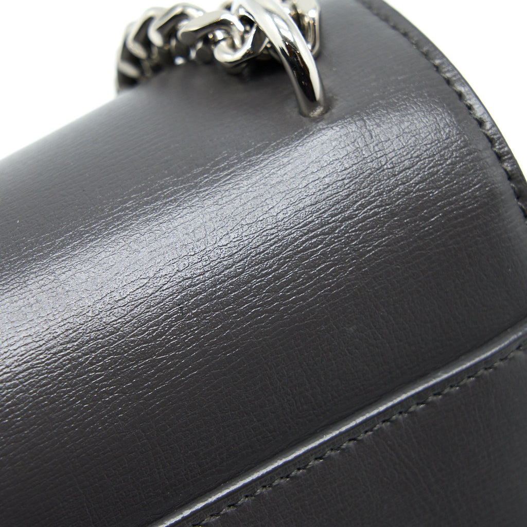 SAINT LAURENT SUNSET CHAIN BAG CALFSKIN DARK GREY SHW