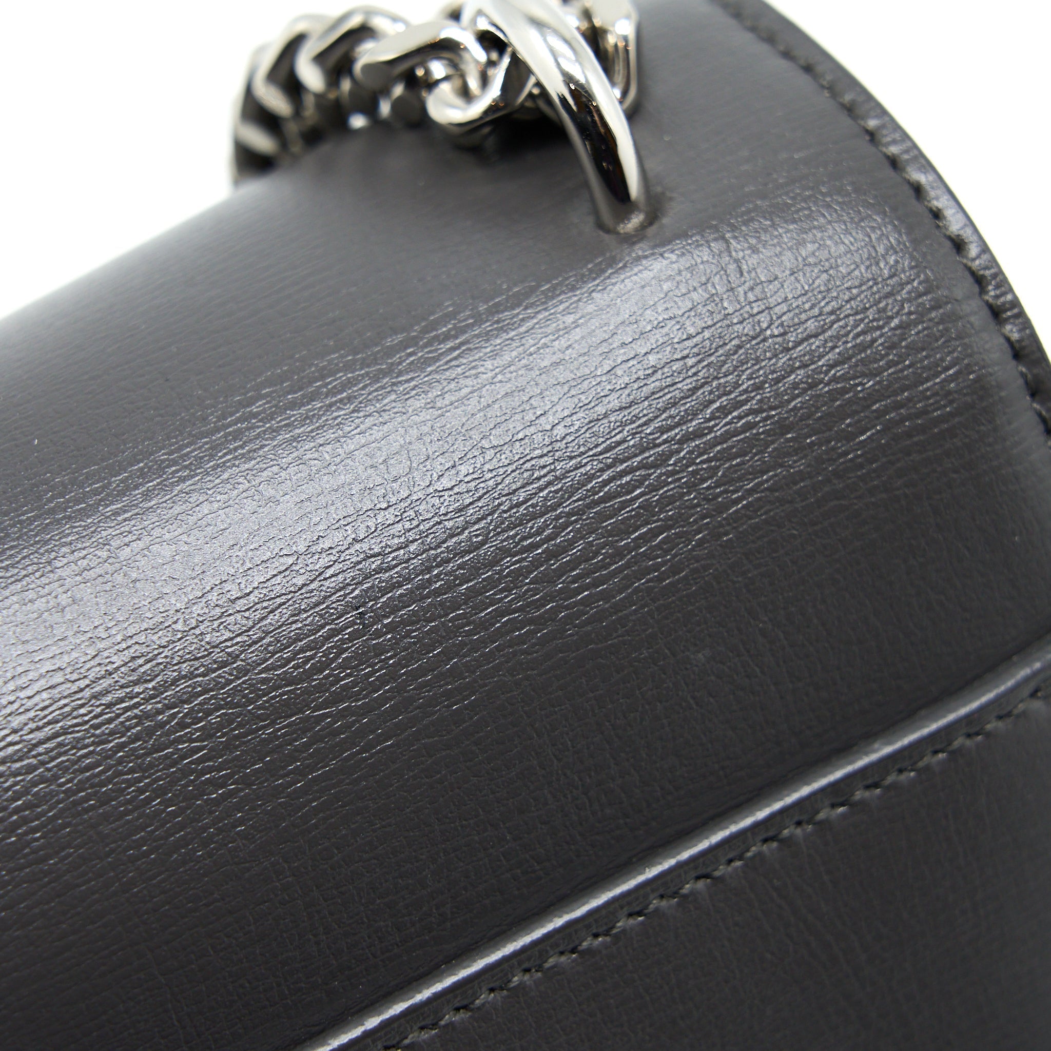 SAINT LAURENT SUNSET CHAIN BAG CALFSKIN DARK GREY SHW