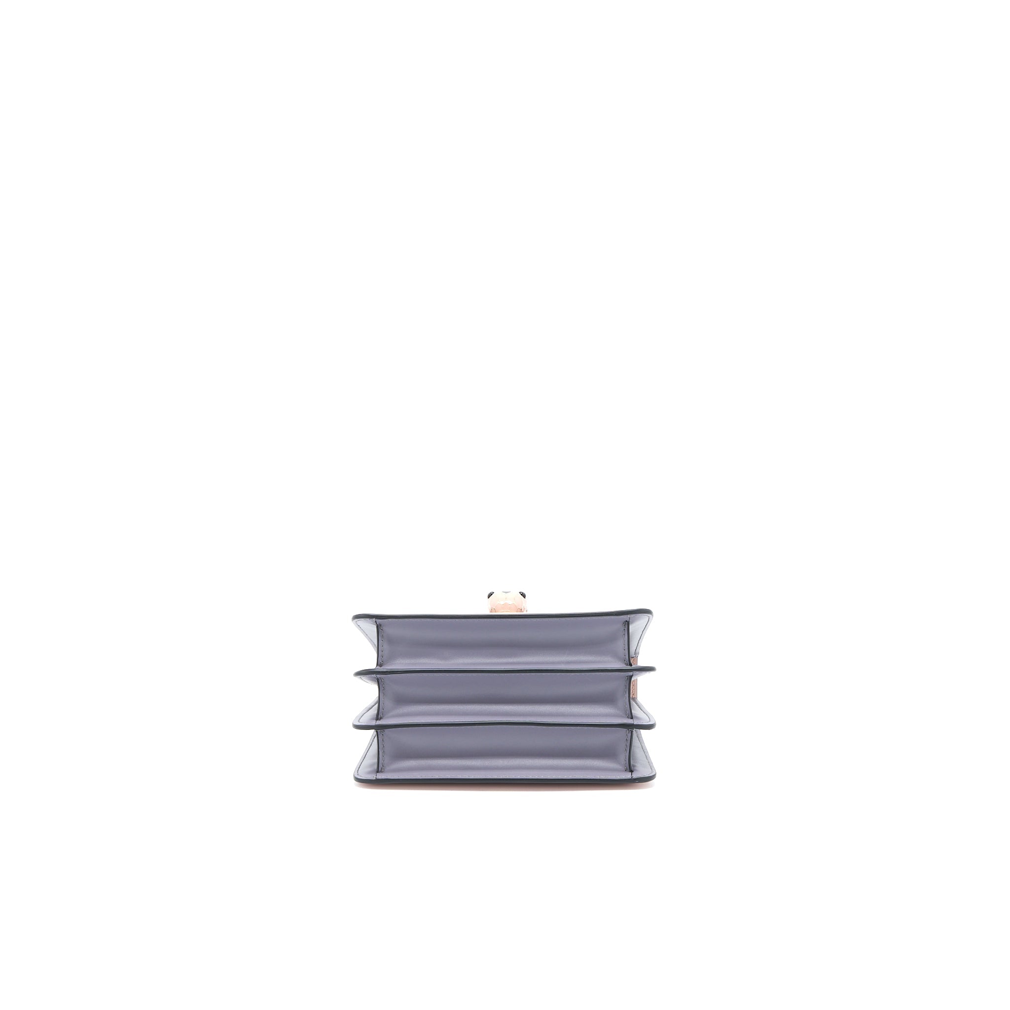 BVLGARI SERPENTI FOREVER TOP HANDLE BAG CALFSKIN CRYSTAL ROSE/GREY GHW