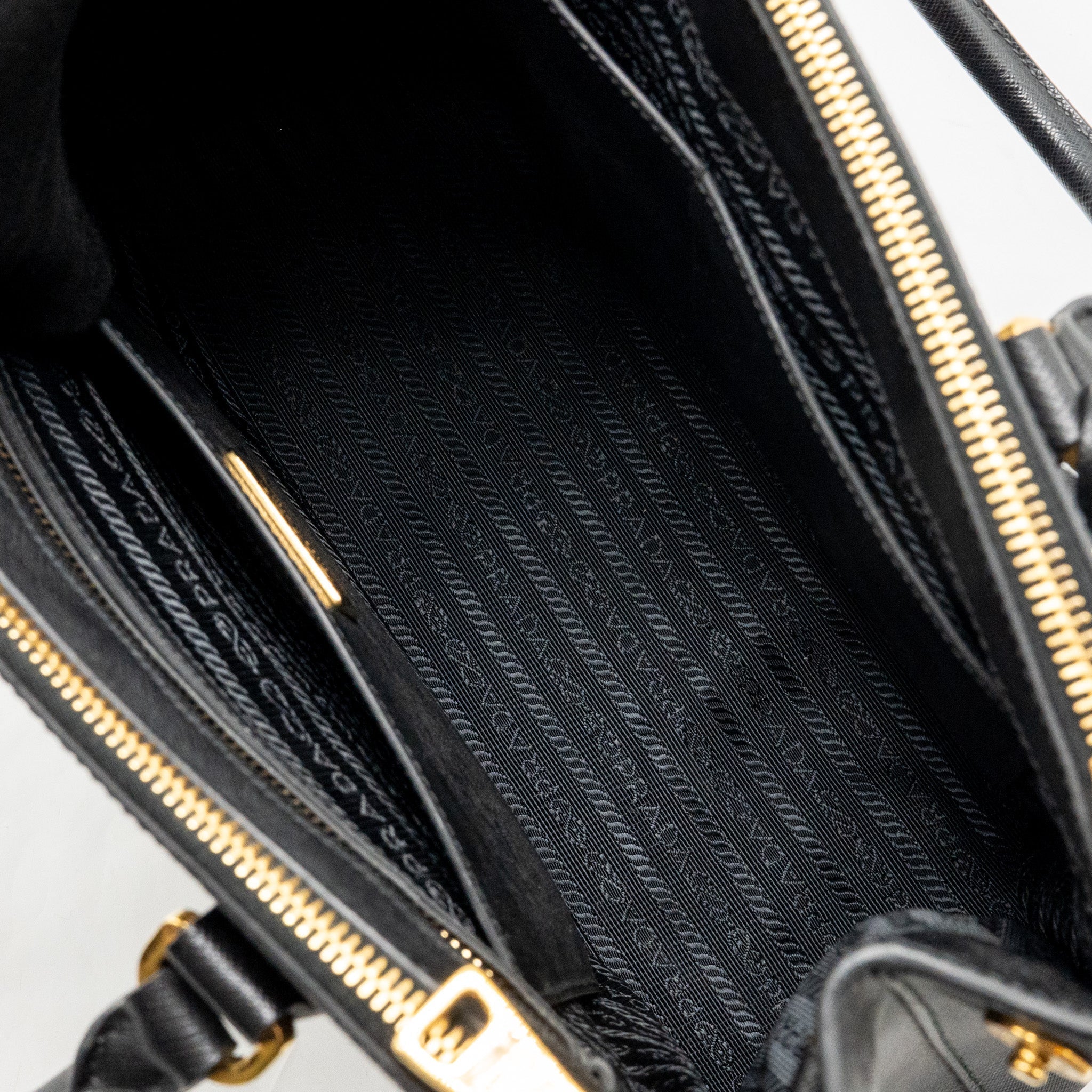 PRADA LARGE SAFFIANO TOTE BAG GALLERIA SAFFIANO LEATHER BLACK GHW