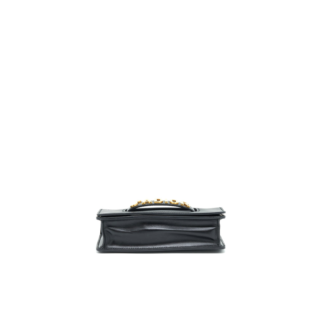 DIOR JADIOR FLAP BAG / CLUTCH WITH CHAIN BLACK GHW