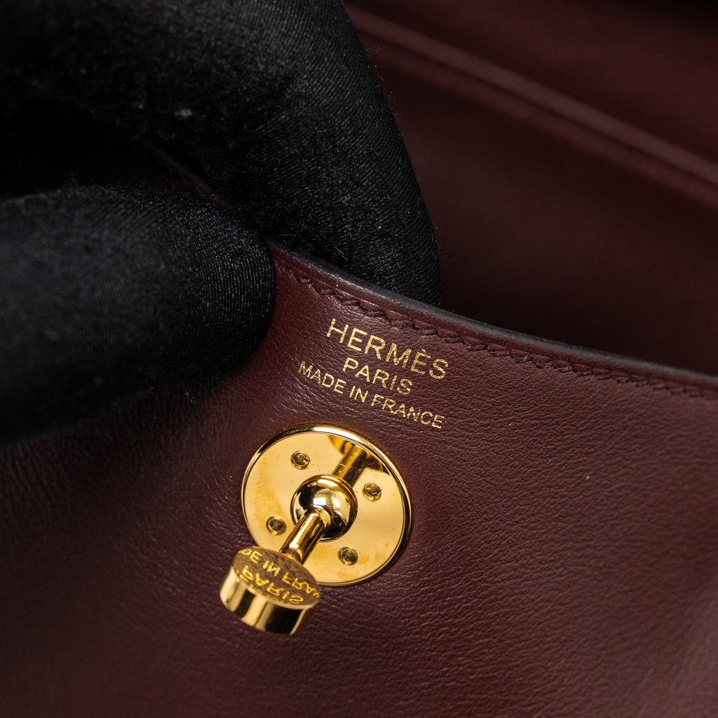 HERMES MINI LINDY SWIFT BORDEAUX GHW