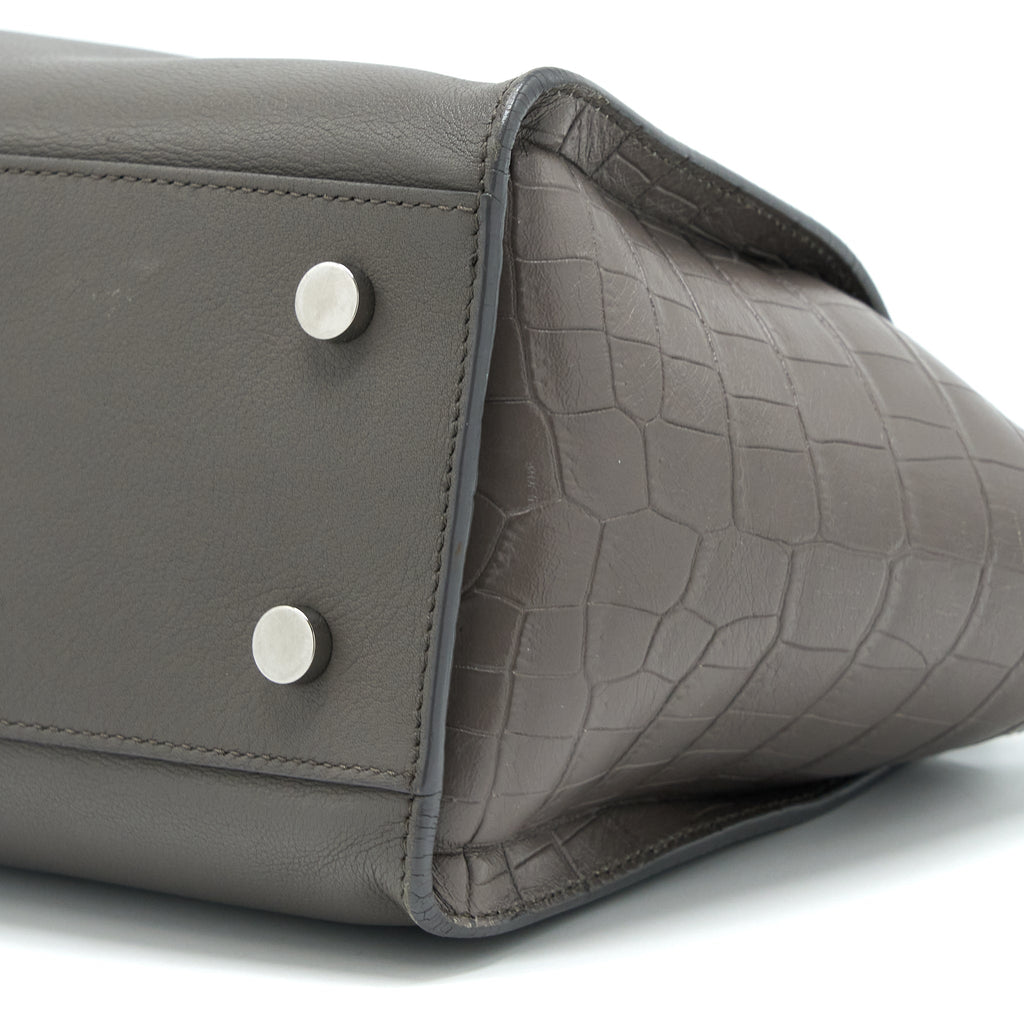 SAINT LAURENT CABAS TOTE BAG GREY SHW