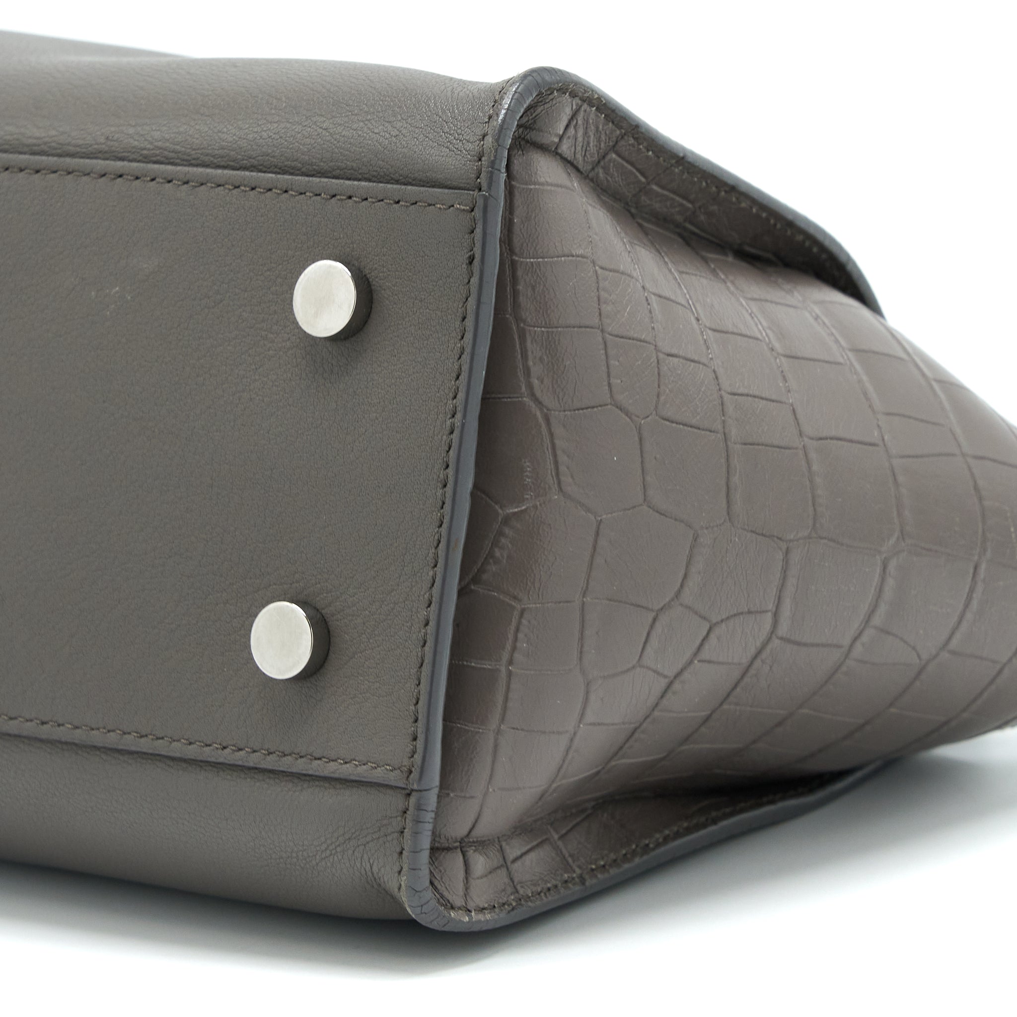 SAINT LAURENT CABAS TOTE BAG GREY SHW