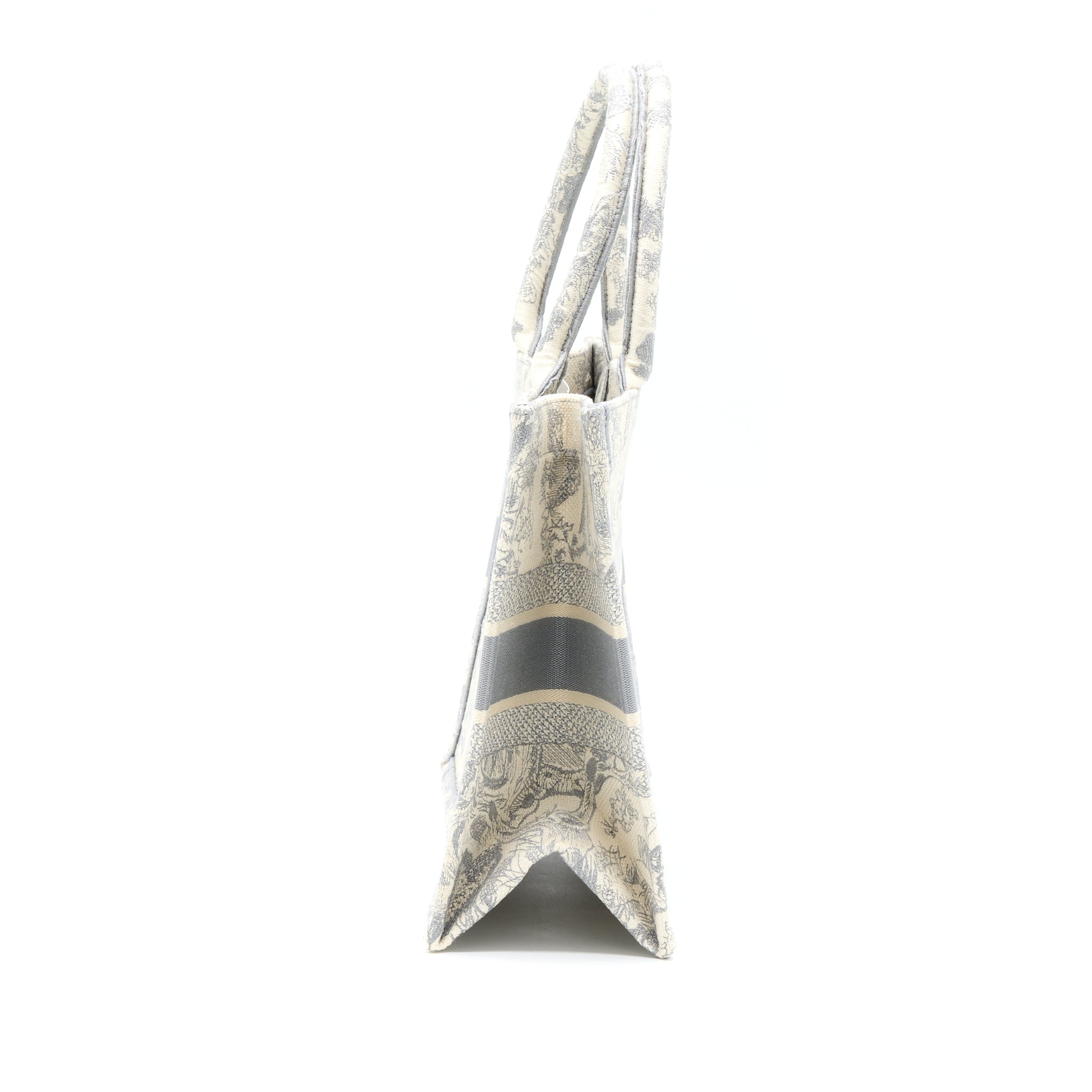 DIOR MEDIUM BOOK TOTE GREY TOILE DE JOUY EMBROIDERY